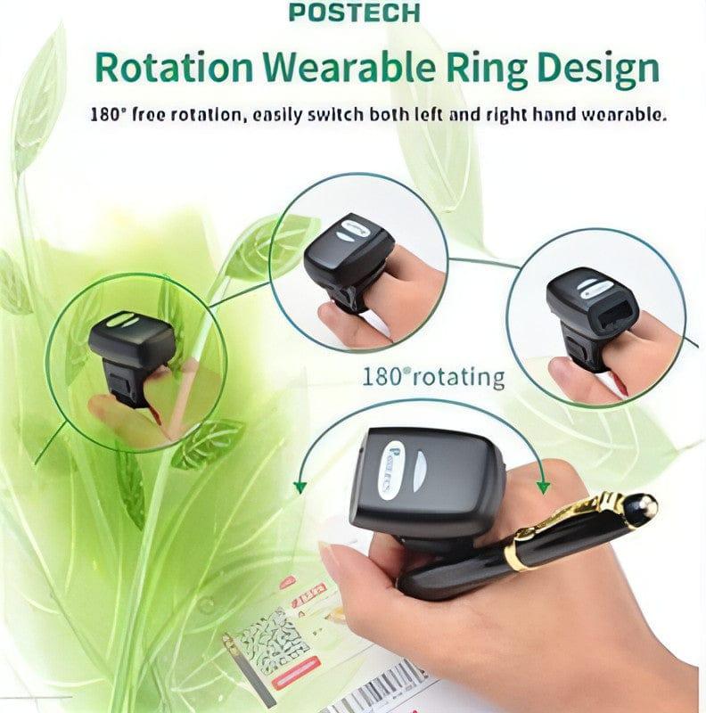 Postech BT Wireless Barcode Scanner scanning 1D/2D barcodes with Bluetooth connectivity