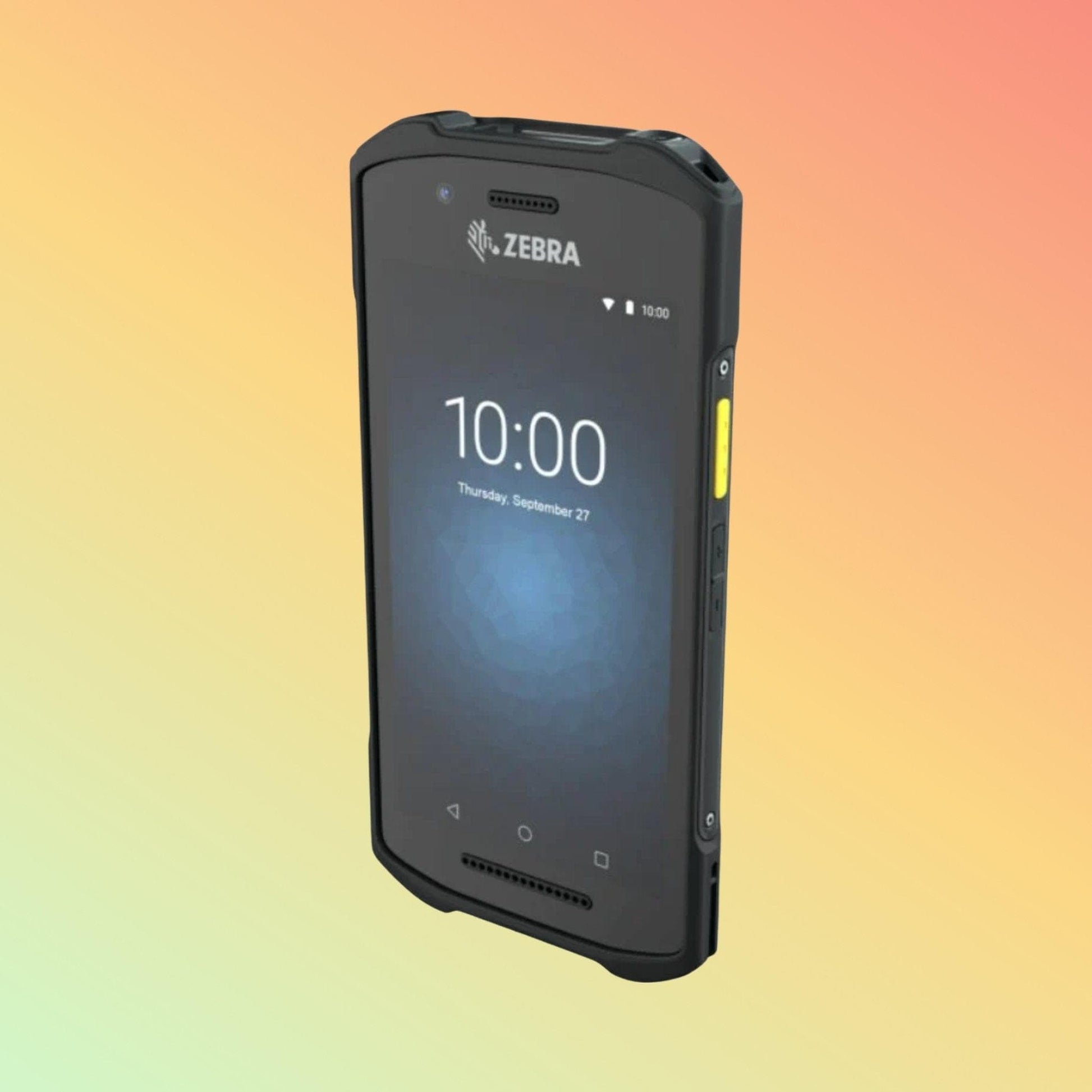 "Zebra TC25 rugged Android scanner with extended battery life."