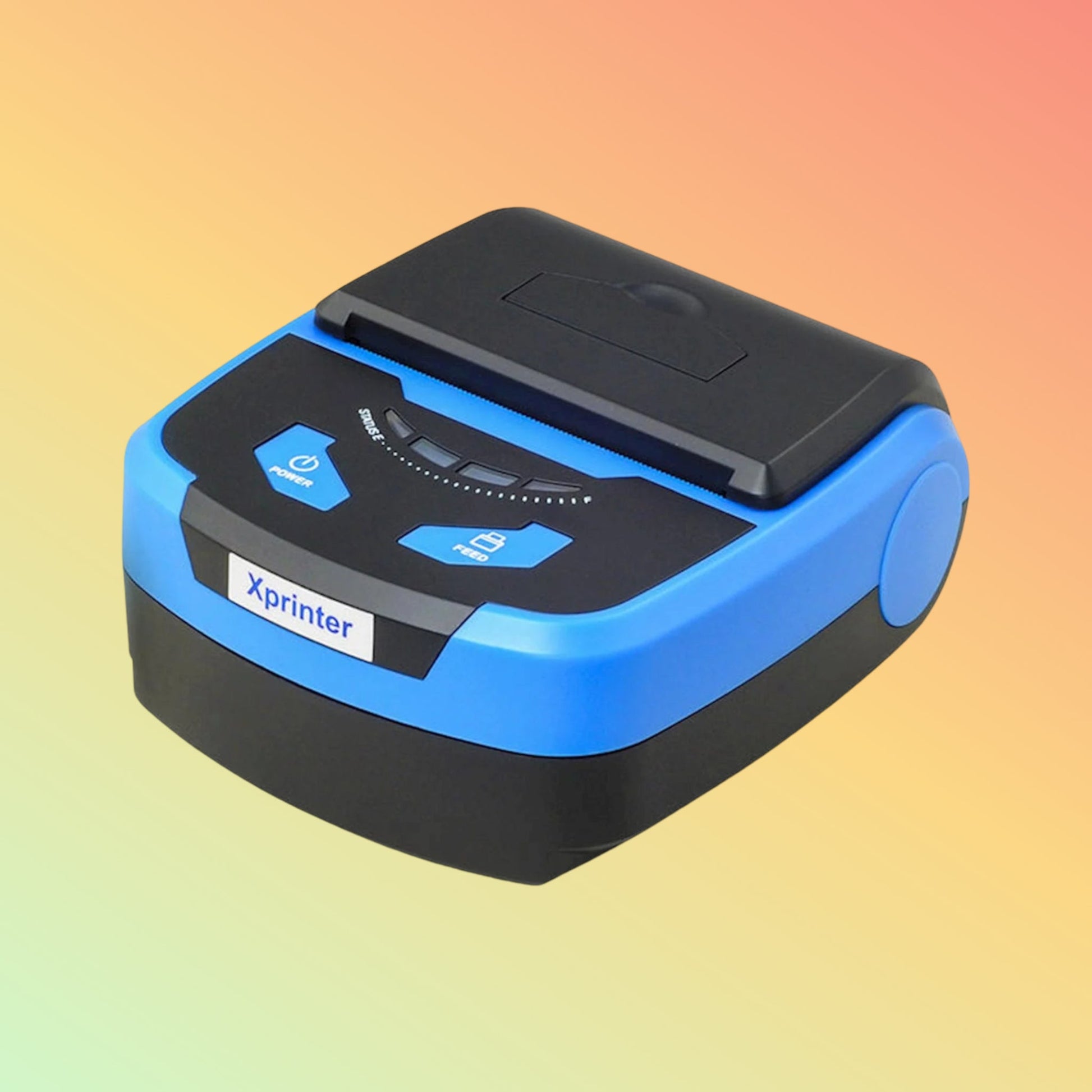 Xprinter XP-P810 Portable Thermal Printer displaying its robust 2000mAh battery, ensuring long-lasting performance for mobile professionals.