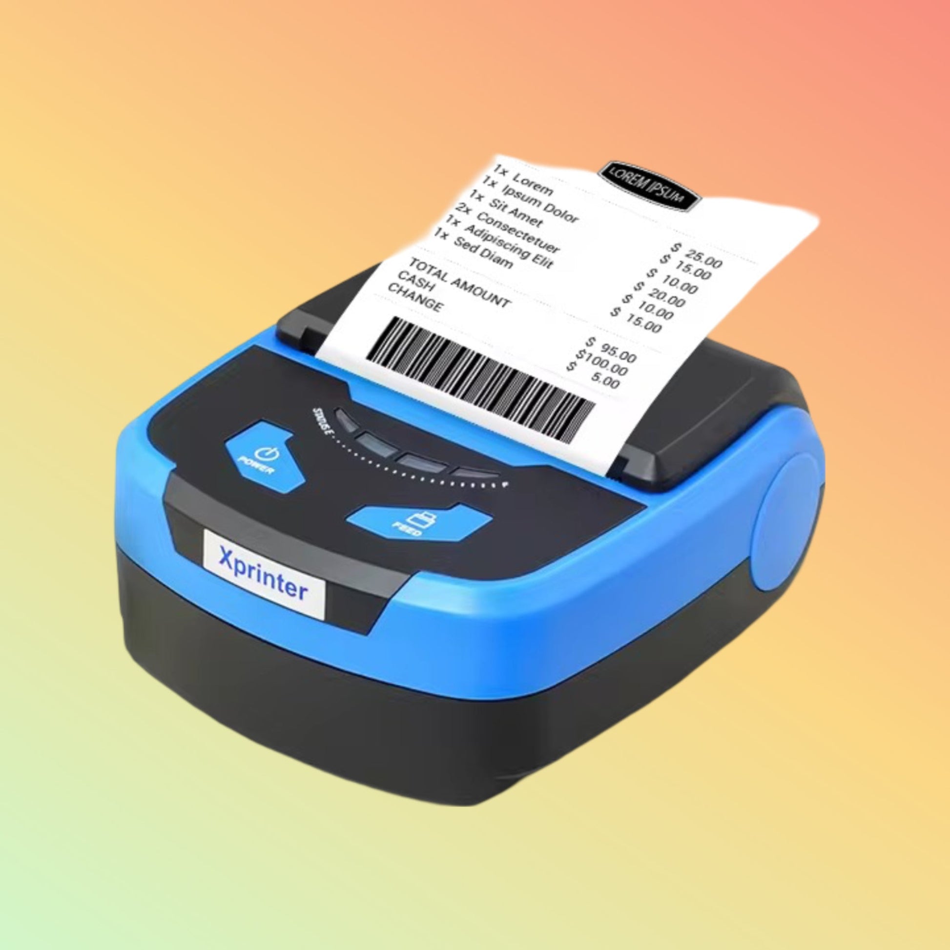 User-friendly design of the Xprinter XP-P810 Portable Thermal Printer, showing its compatibility with iOS and Android devices for seamless mobile operations.