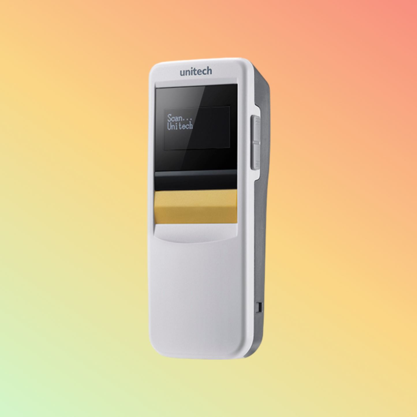 alt="Unitech MS926P wireless pocket 2D scanner in use"