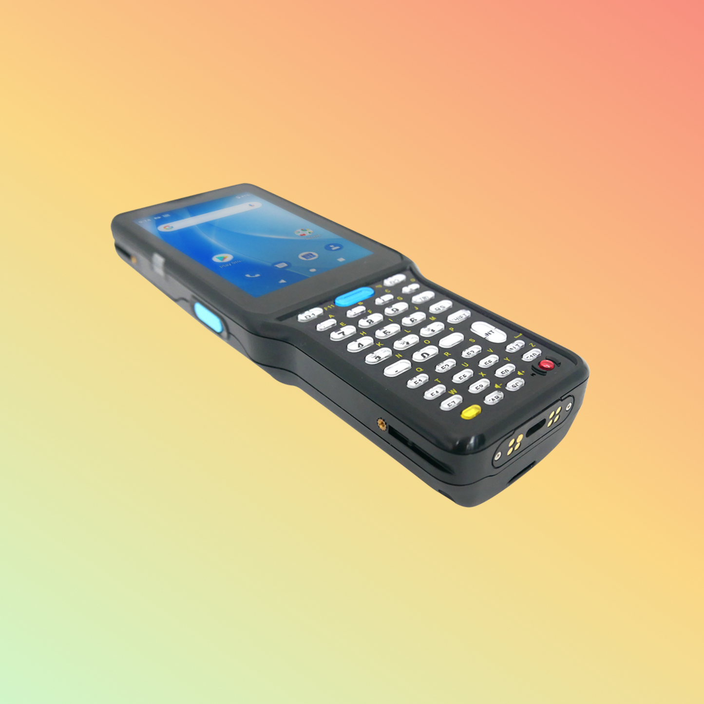 alt="Unitech HT730 4-inch rugged handheld terminal designed for industrial use, featuring a durable build, high-resolution touchscreen, and advanced data capture capabilities."