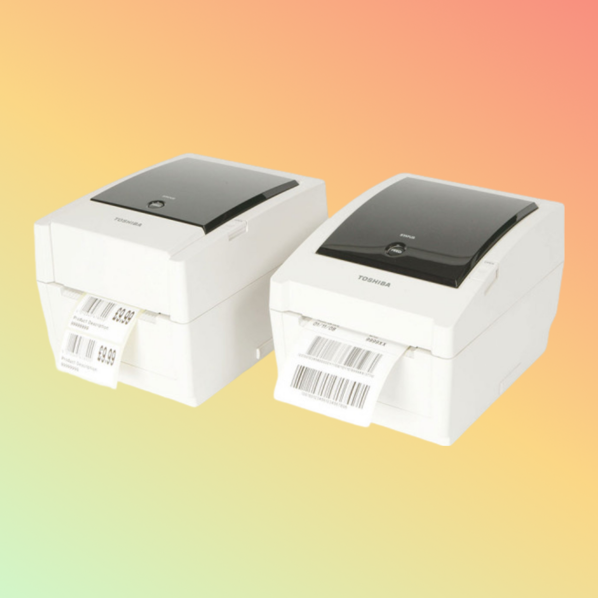 alt="TOSHIBA B-EV4T desktop label printer for versatile and efficient label creation"