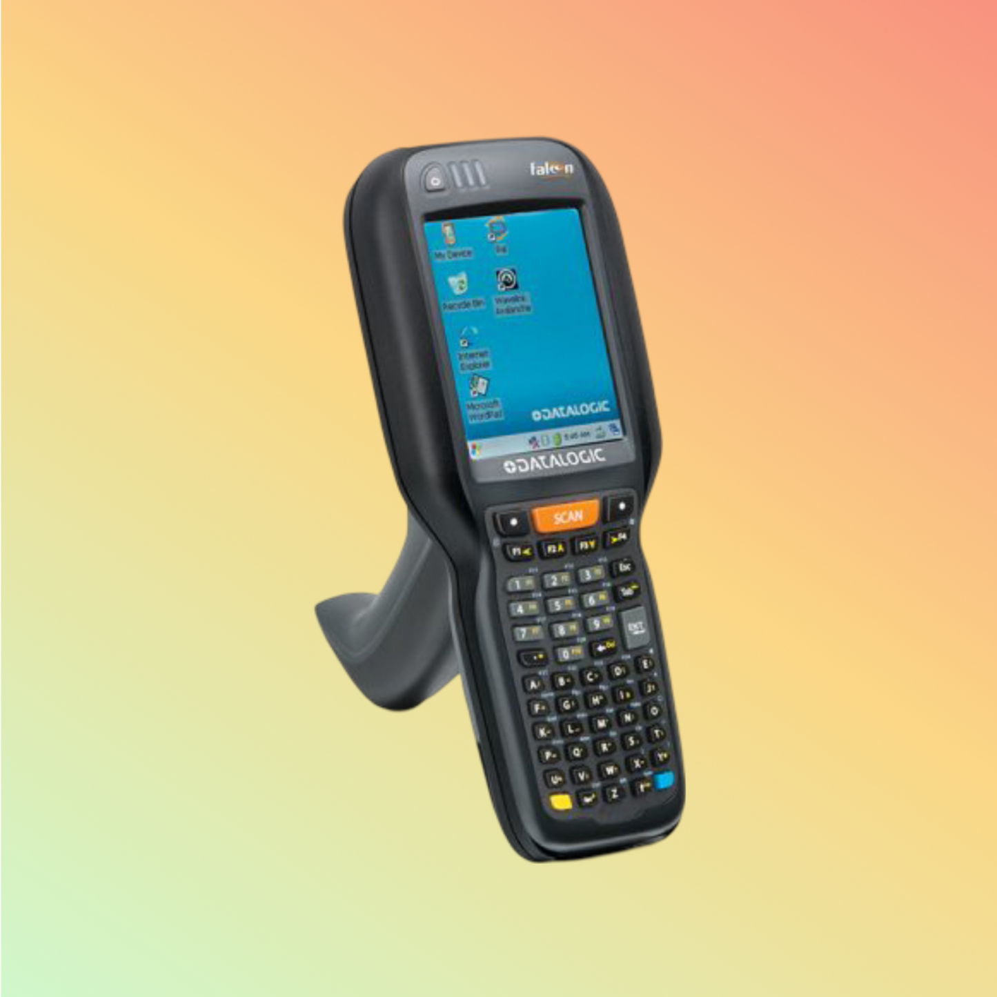 Handheld DCI Falcon X4+ XLR Industrial Scanner, ideal for warehouse operations