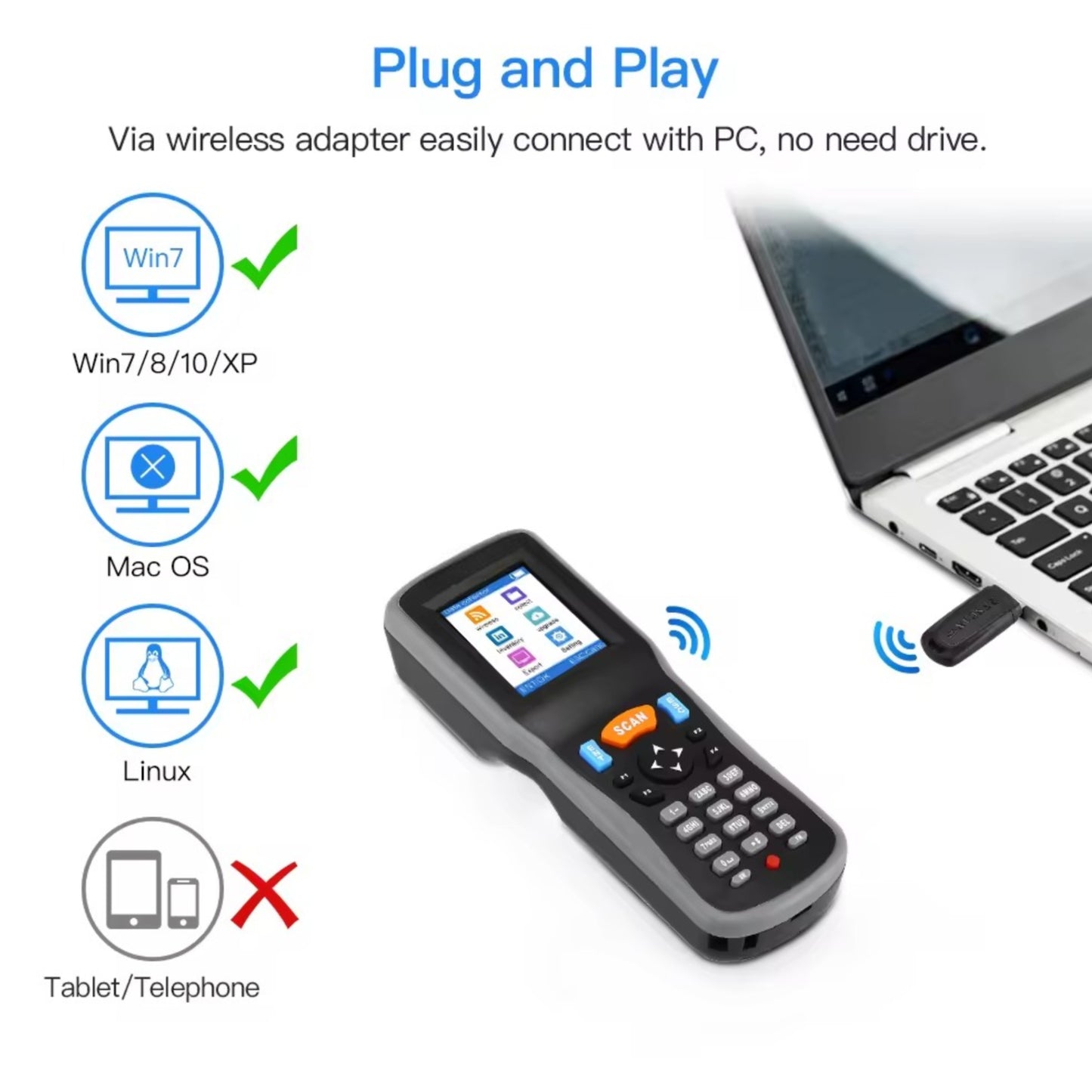 Postech PT-R9202 Robust Handheld PDA Scanner