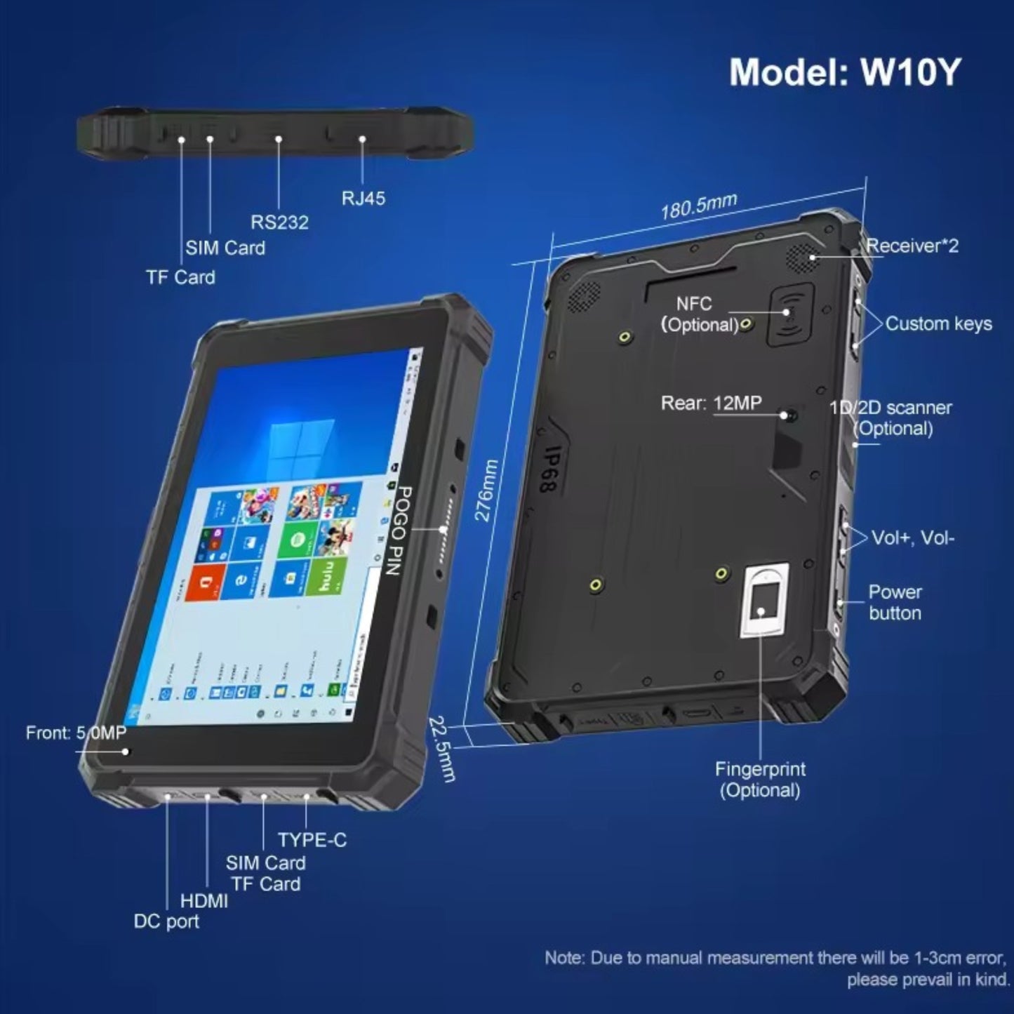 POSTECH PT-RW11 Windows Rugged Tablet