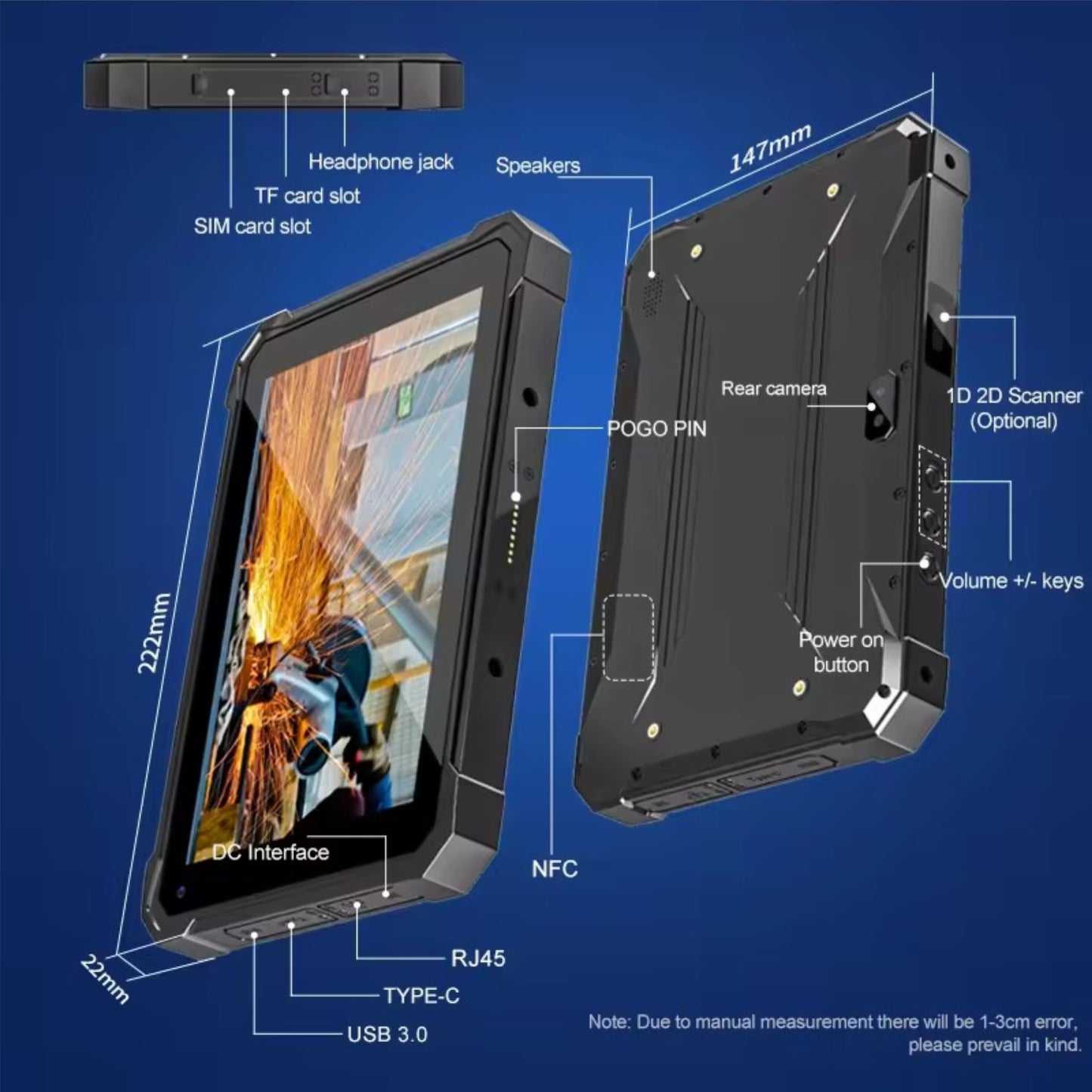 POSTECH PT-RW11 Windows Rugged Tablet