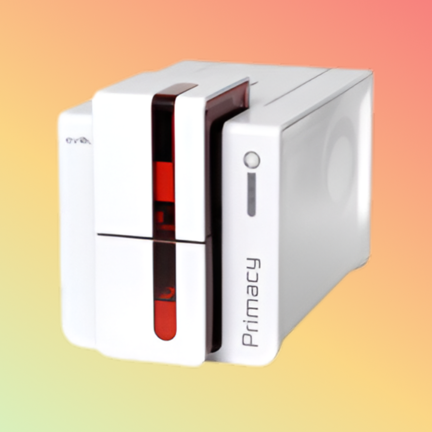 Evolis Primacy ID Card Printer Connectivity Ports - Close-up of the USB and Ethernet ports for seamless connection.