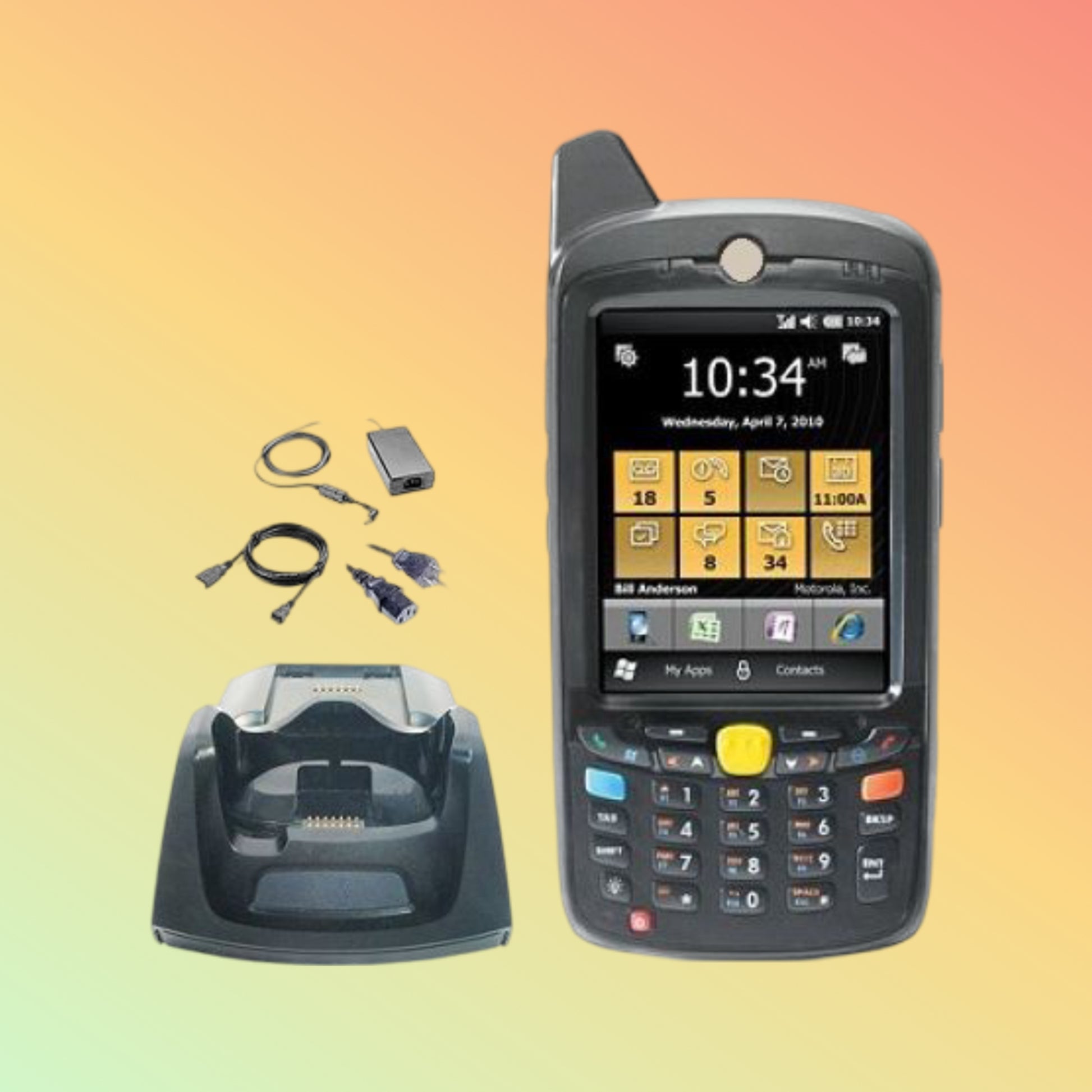 "Rugged Design of Motorola MC65 - Withstands drops, dust, and splashes."