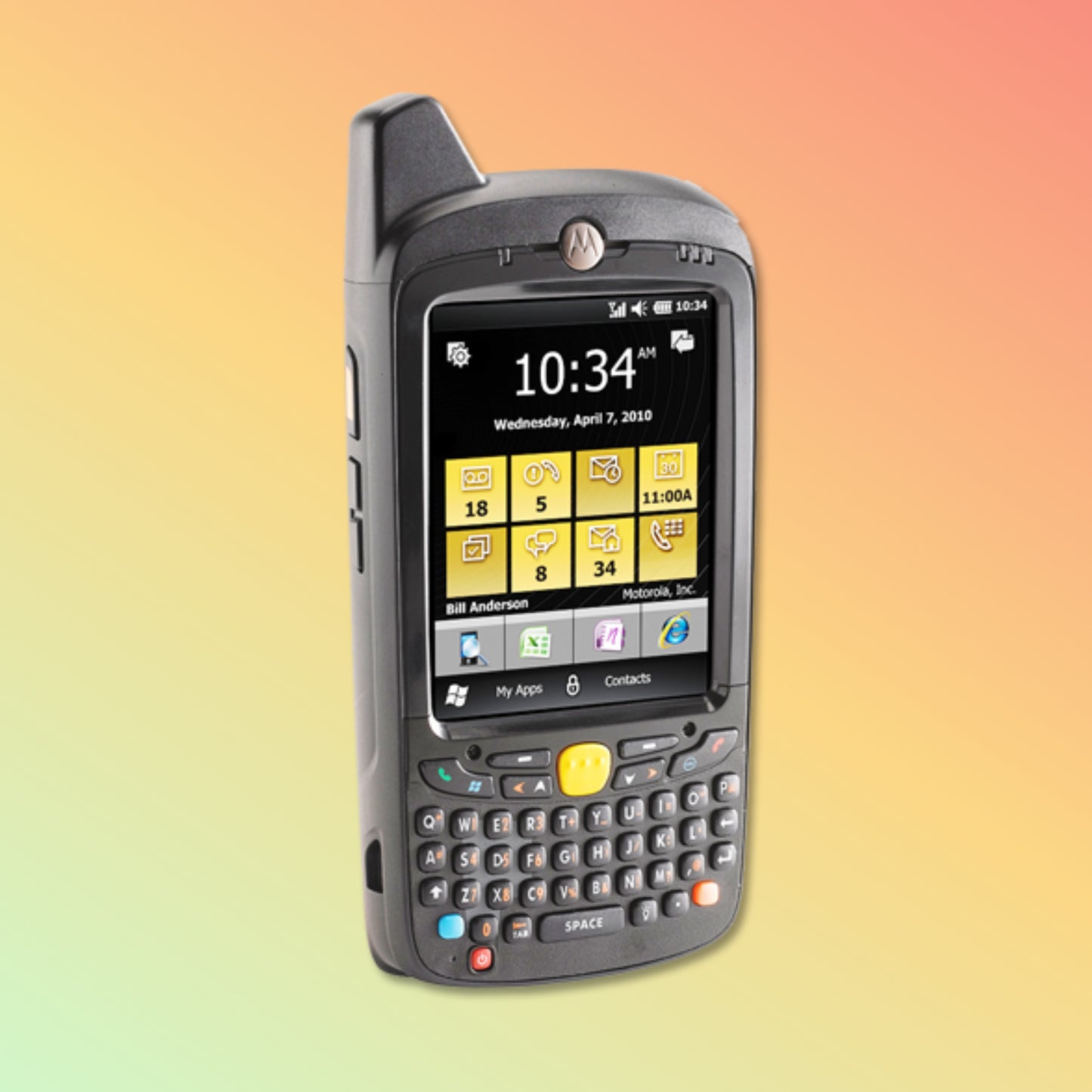 "High-Resolution 3.5-inch VGA Touchscreen on Motorola MC65."