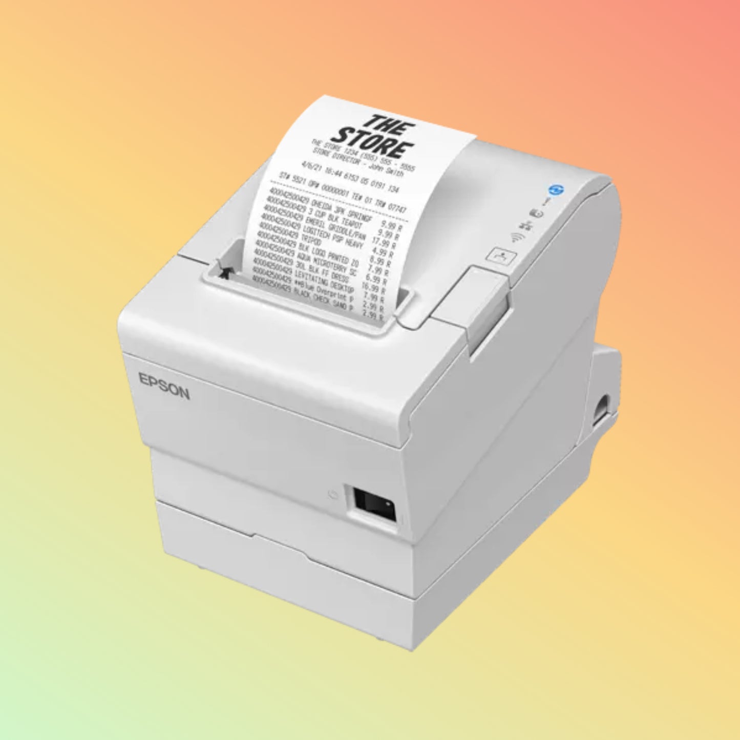 "Epson TM-T88VII receipt printer with multiple connectivity options"