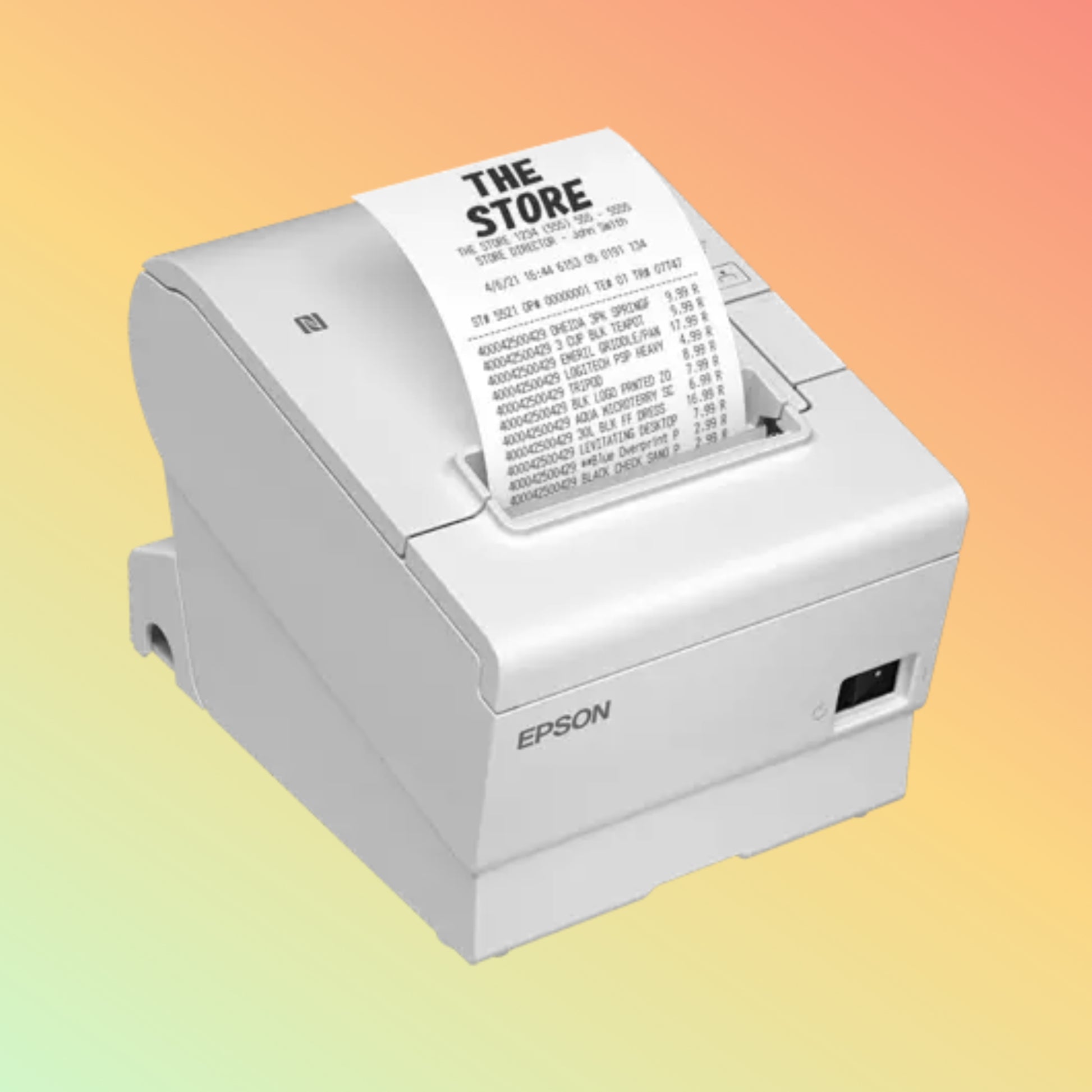 "Epson TM-T88VII High-Speed Receipt Printer front view"