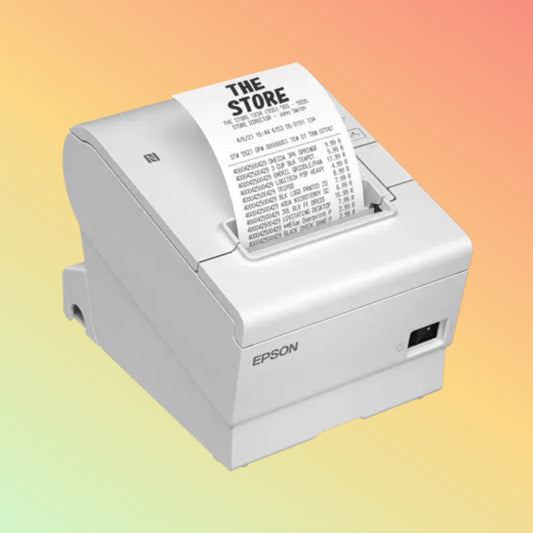 "Epson TM-T88VII High-Speed Receipt Printer front view"