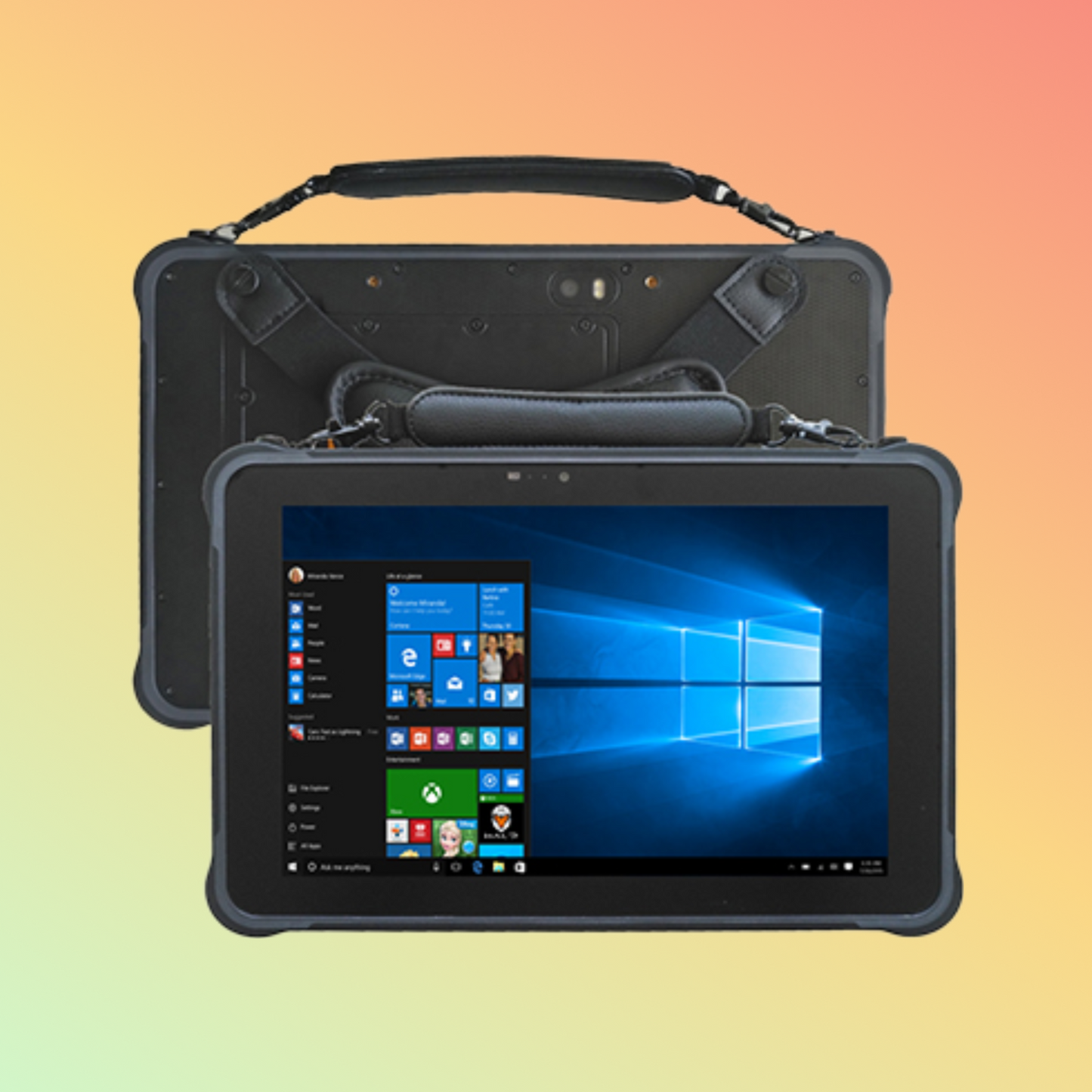 "Sewoo BPR-10IIW 10-inch rugged tablet front view with bright display."