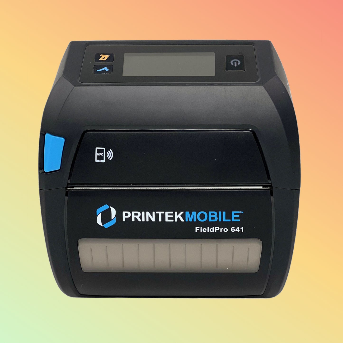 Alt Text 2: FP641 printer with easy-to-read LCD screen and paper loading.