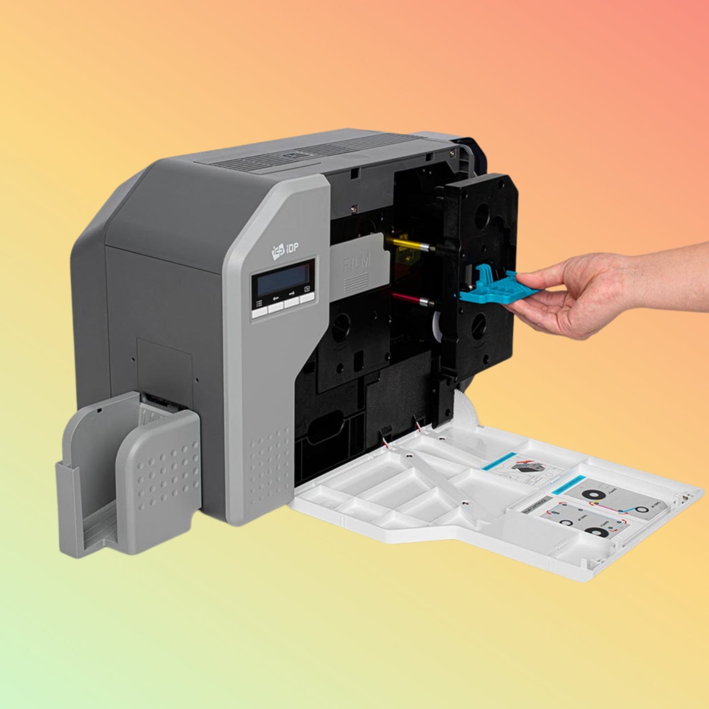 IDP SOLID 810D Dual-Sided Card Printer Front View