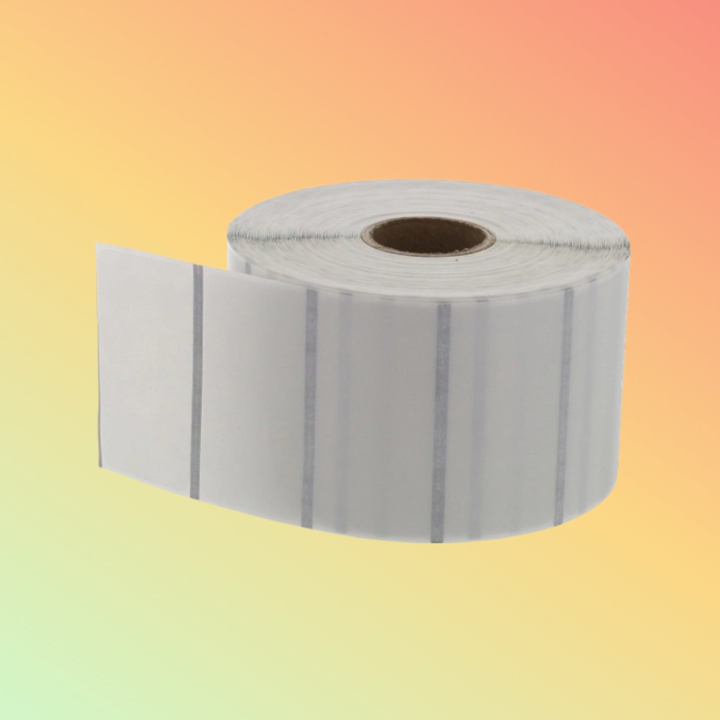 102mm x 50mm clear thermal transfer label roll, highlighting waterproof and scratch-proof features