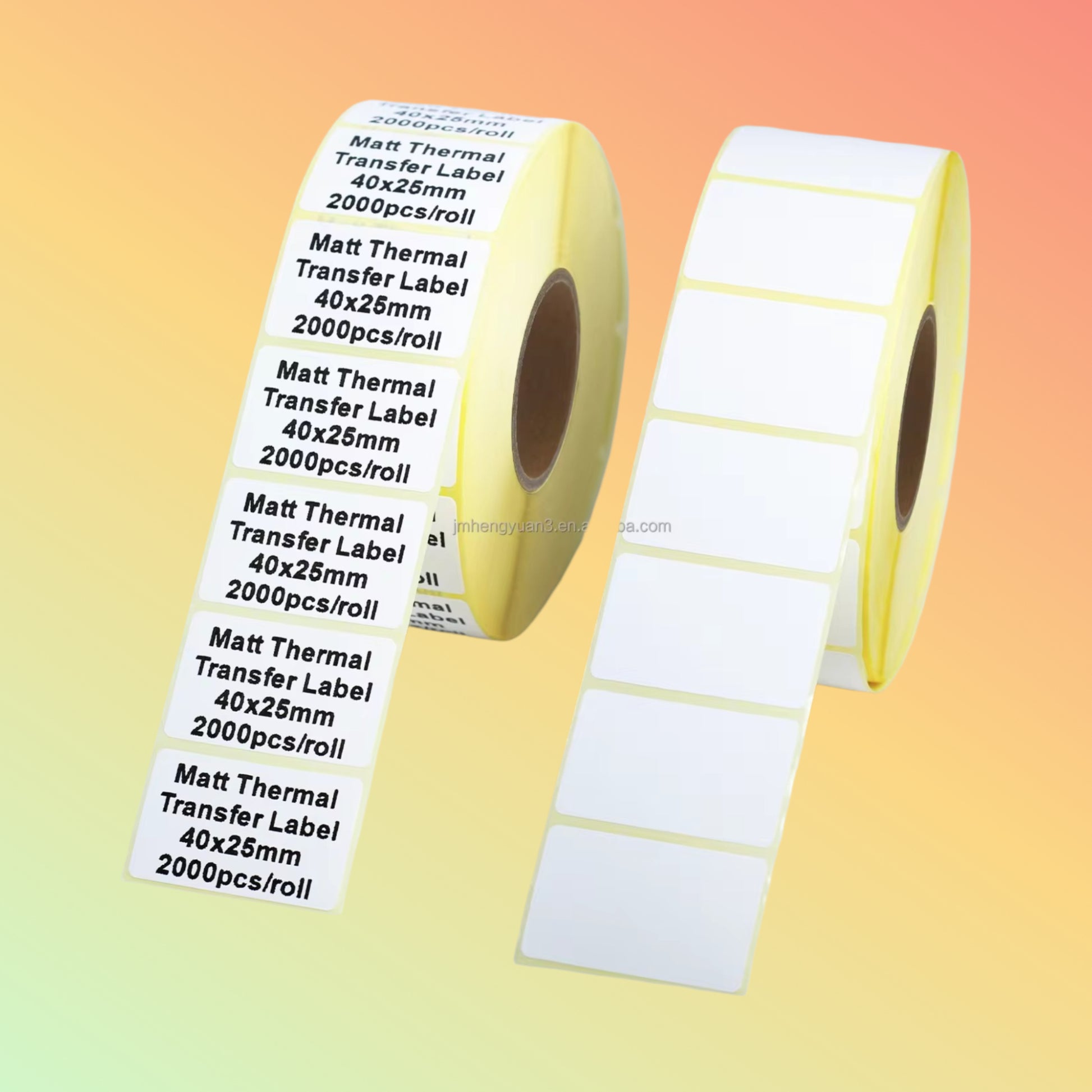 "50x25mm Thermal Transfer Labels for clear and sharp printing"