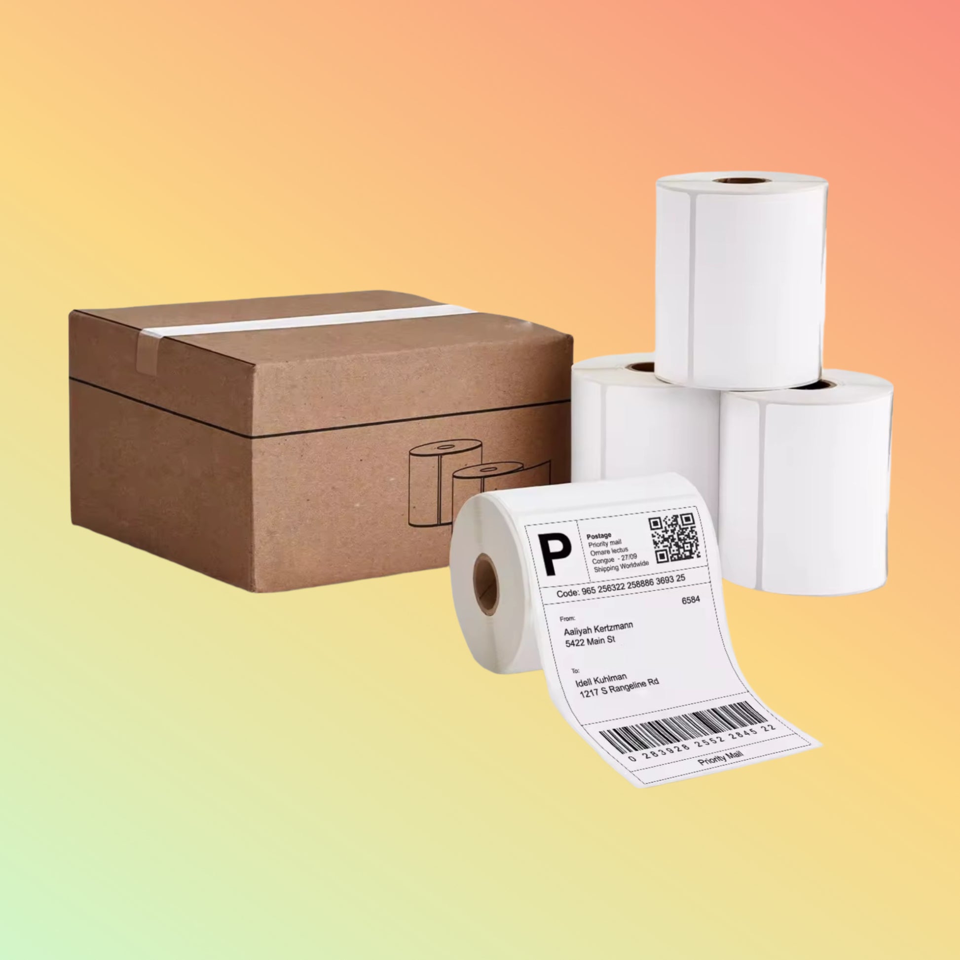 Packaging of 4x6 Inch Thermal Label Roll