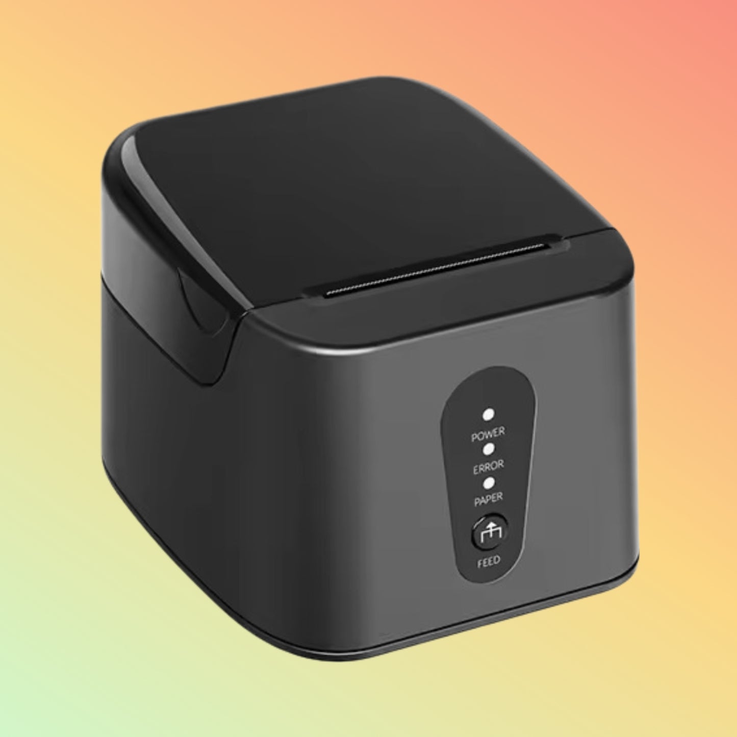 Compact and lightweight POS Thermal Receipt Printer in black