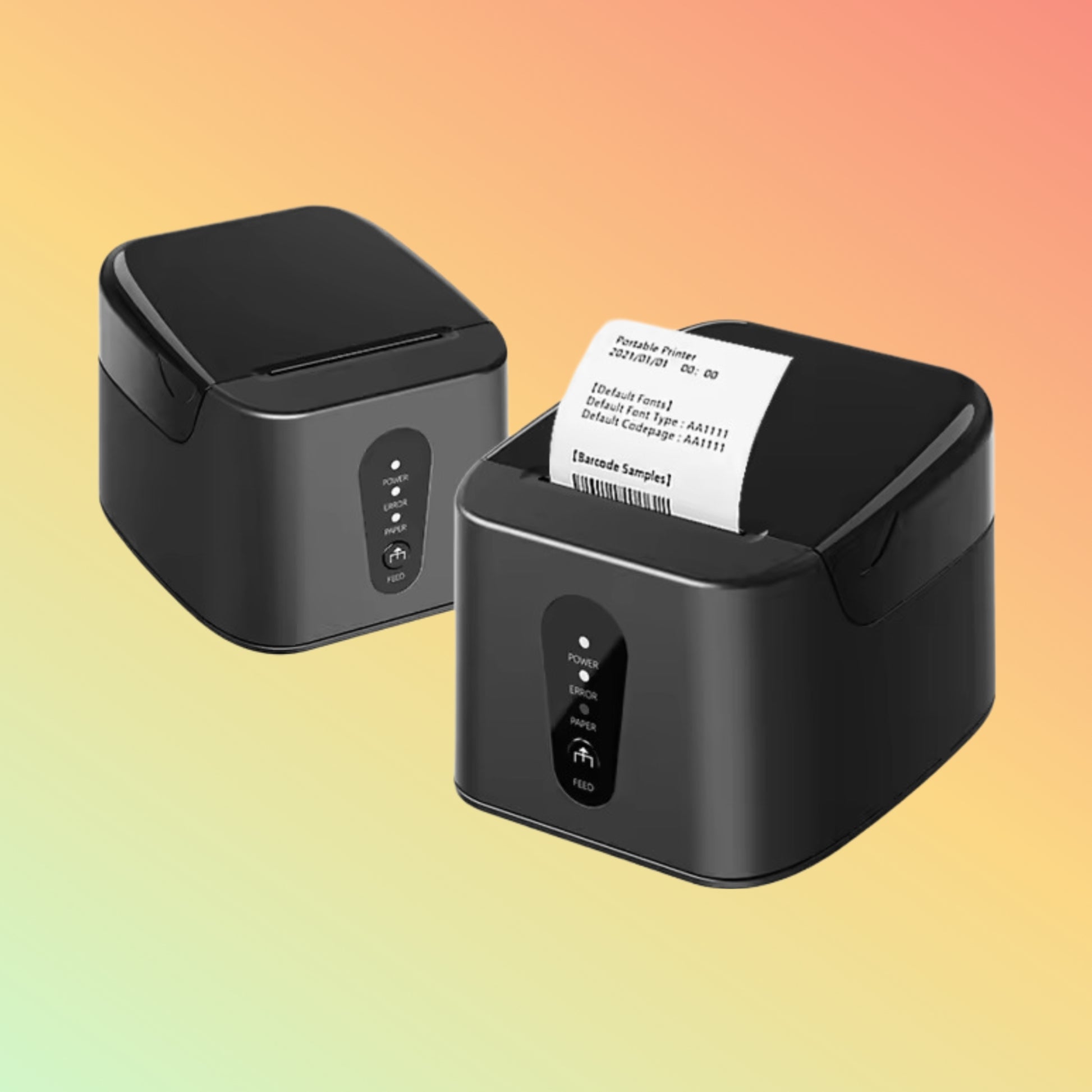 POS Thermal Receipt Printer with USB and Bluetooth connectivity, printing receipt