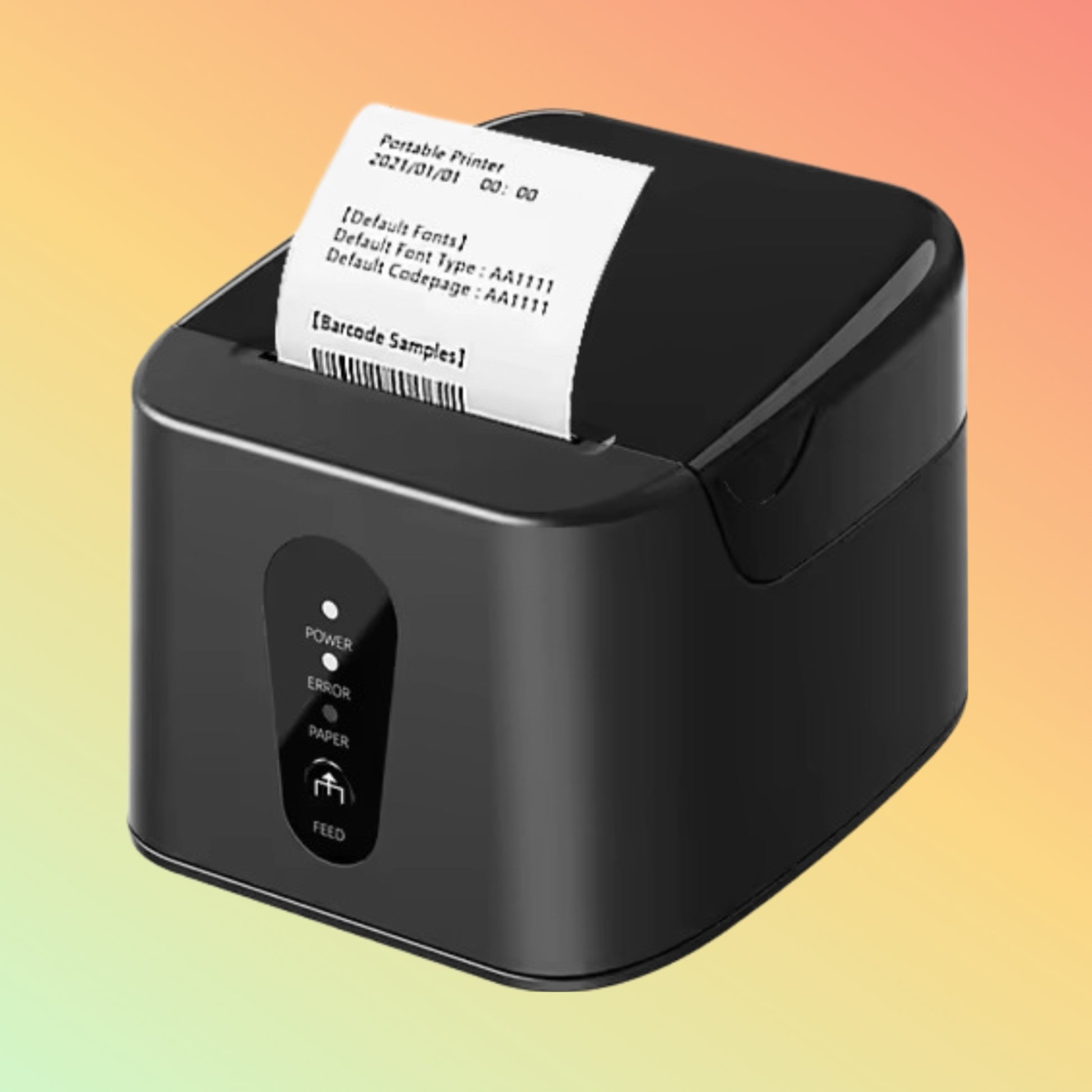 POS Thermal Receipt Printer showing USB and Bluetooth ports