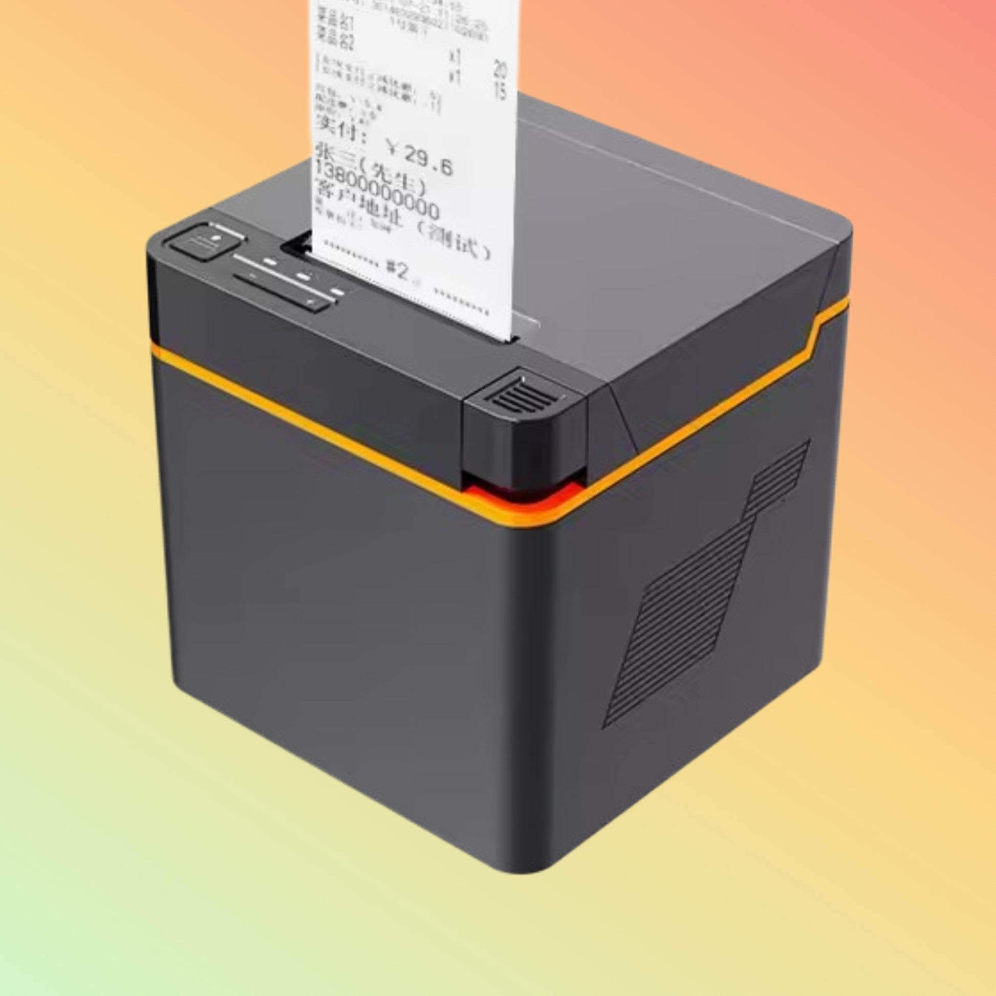 ALT: Compact POS 58 USB BT Thermal Printer on a desk