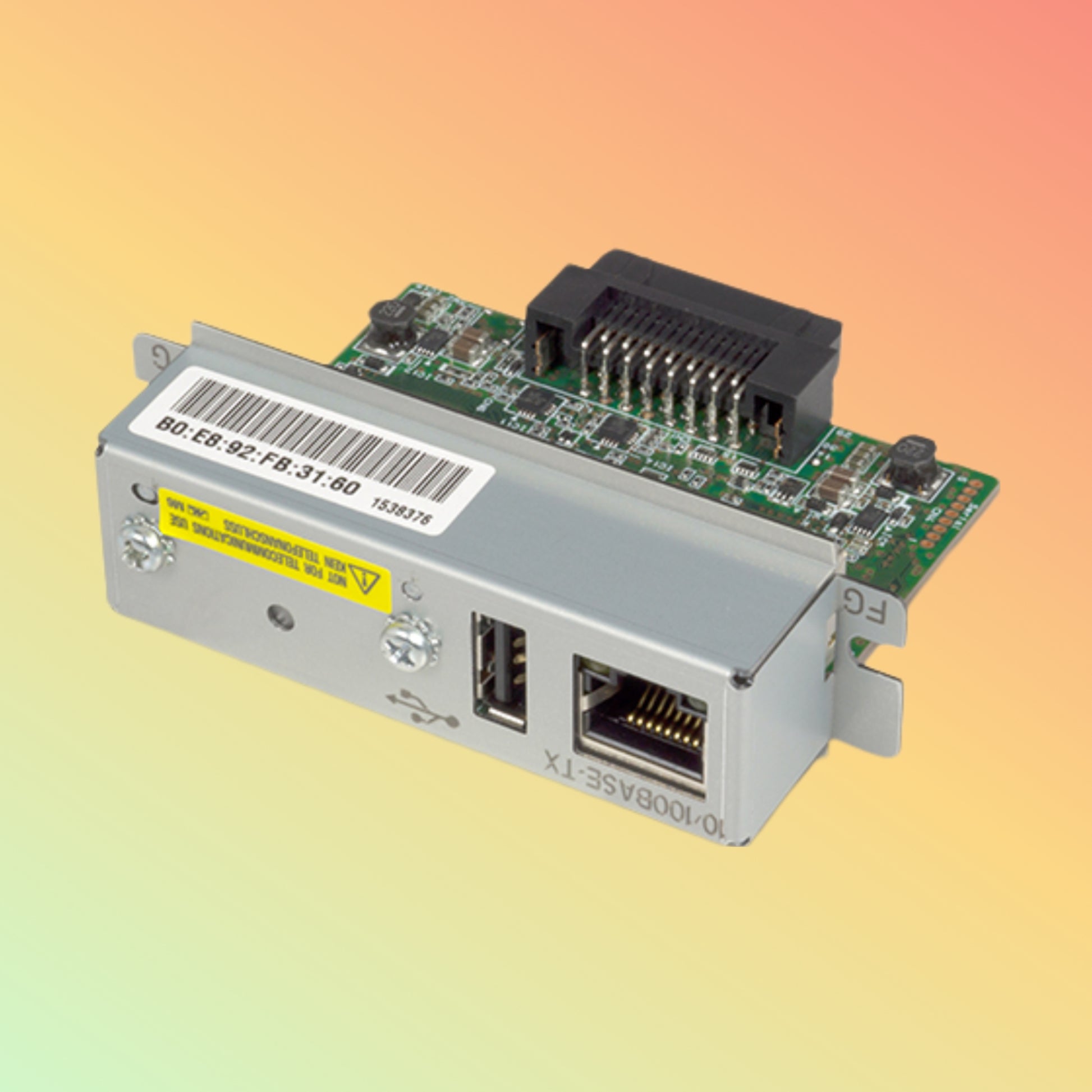 Detailed View of the Epson UB-E04 Ethernet Interface Board