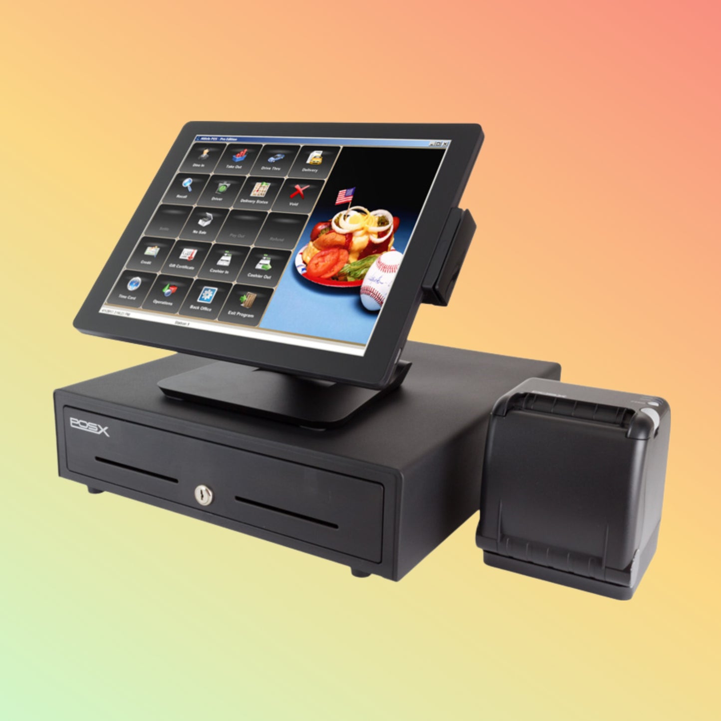 POS system with multiple payment options in a busy restaurant environment