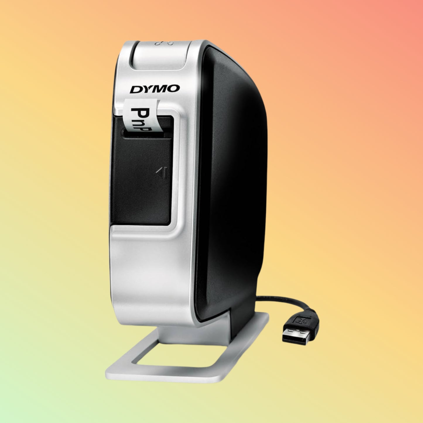 DYMO LabelManager Plug N Play Dimensions: Detailed dimensions of the label maker for size reference.