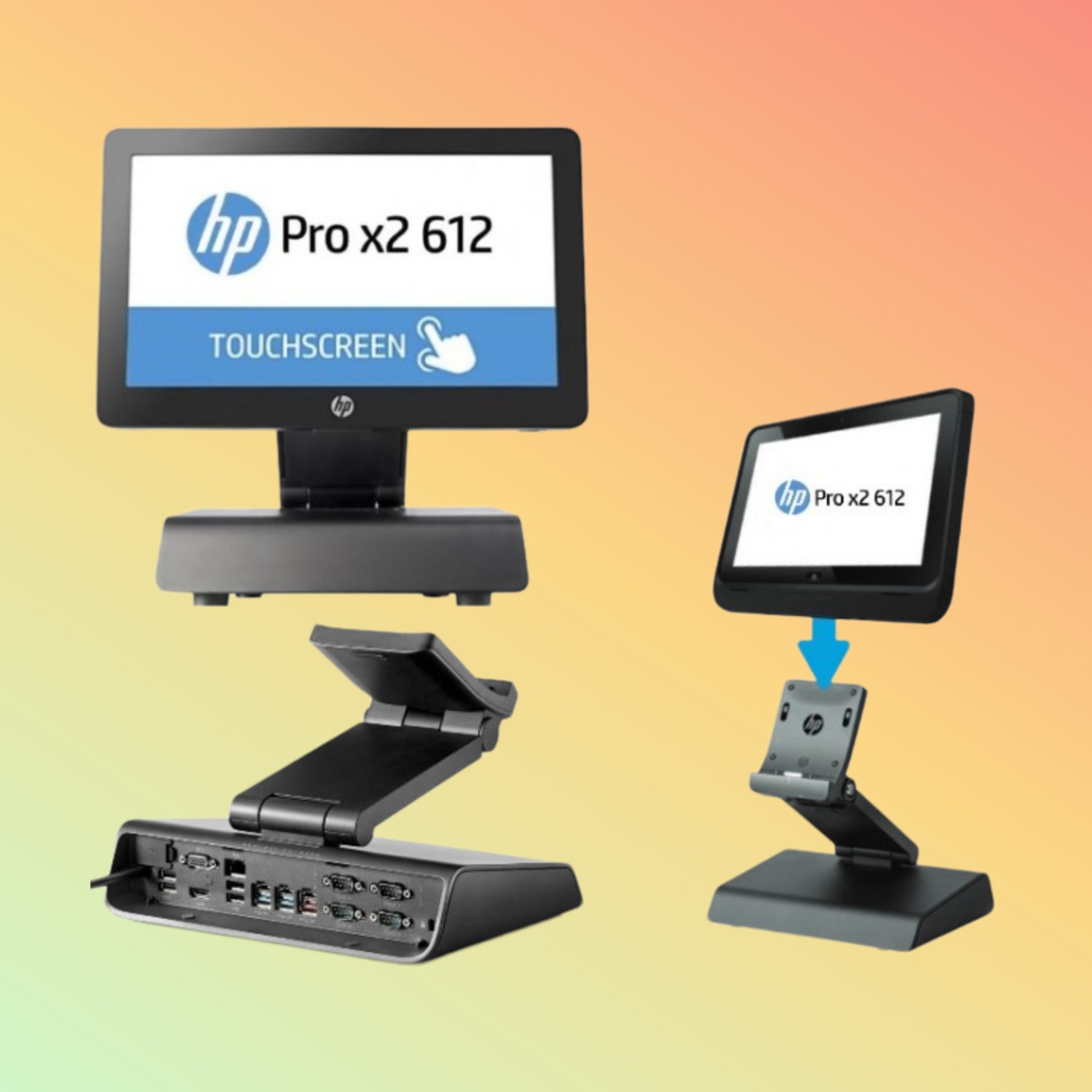 "HP Pro x2 612 G2 in rugged retail environment"