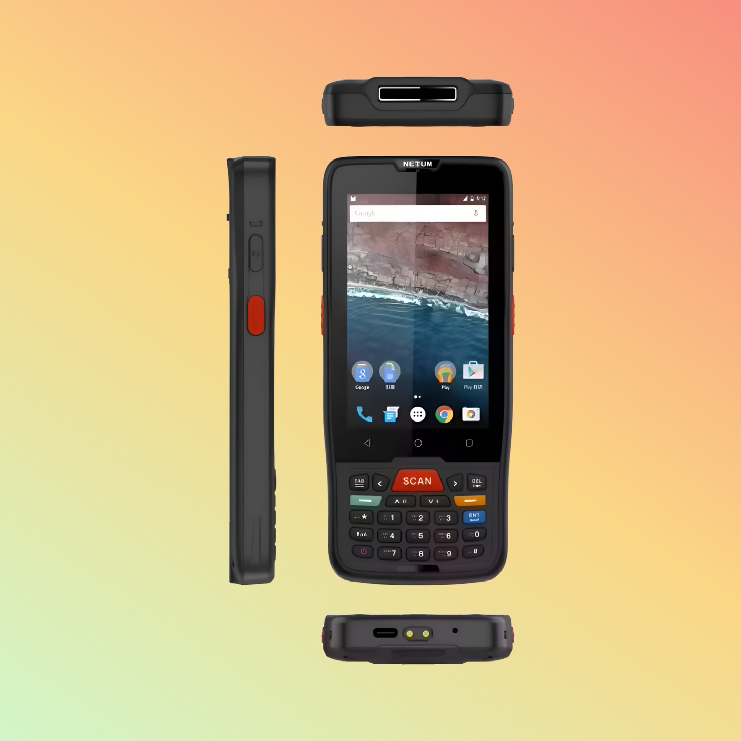 Moby M71 Android Data Collector With Digital Keyboard android 9.0 Industrial PDA handheld mobile computer