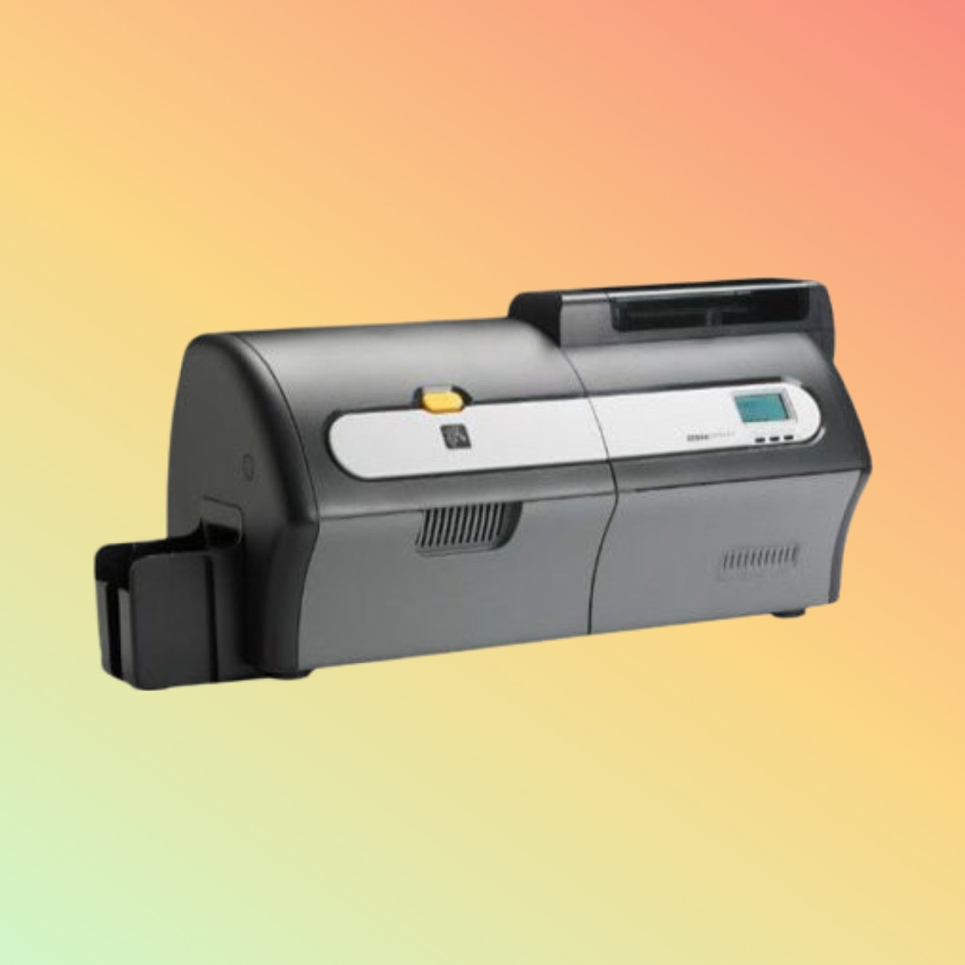 "Zebra ZXP74 Series printing a batch of dual-sided ID cards"