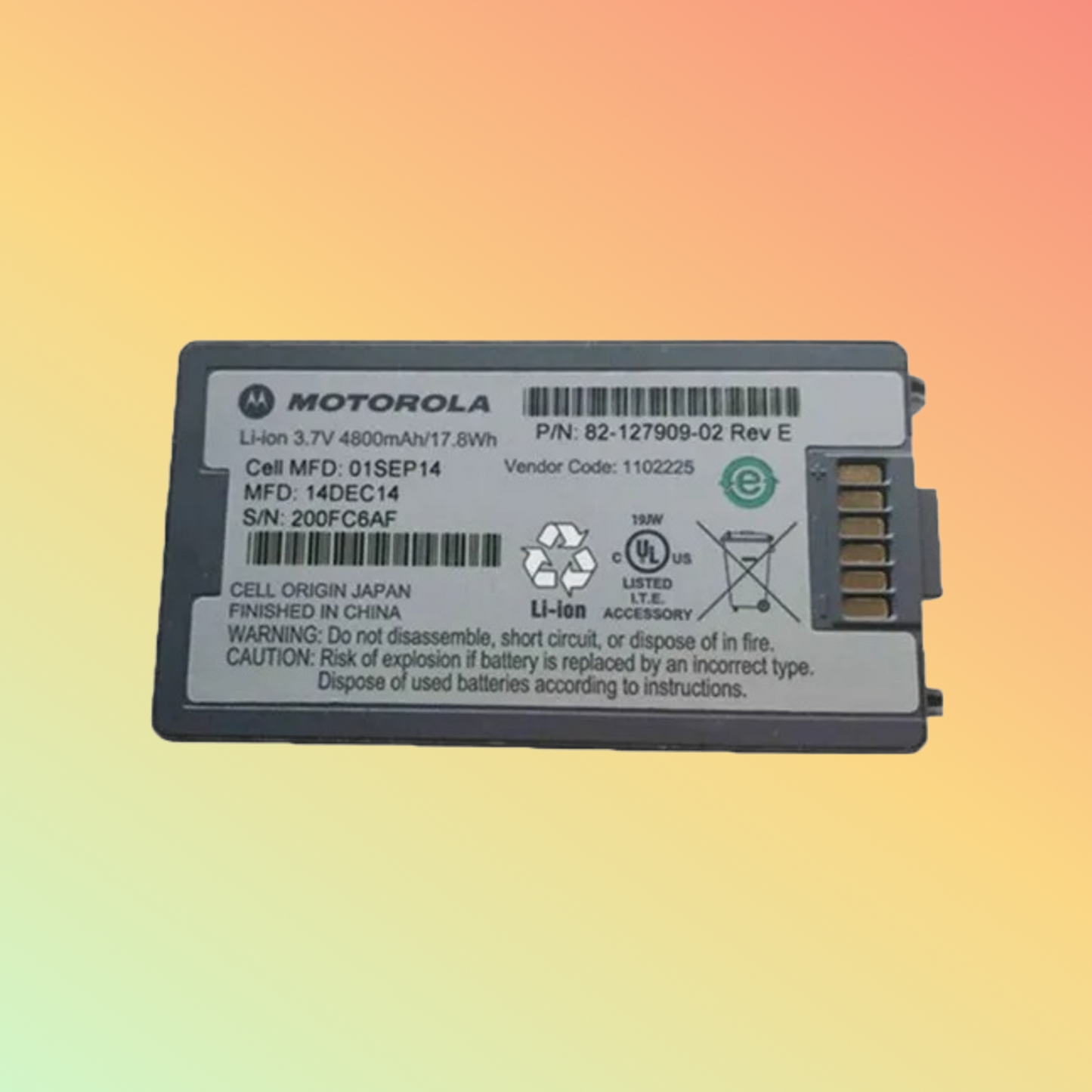 New Battery 4800mAh (82-127909-01) for MC3090