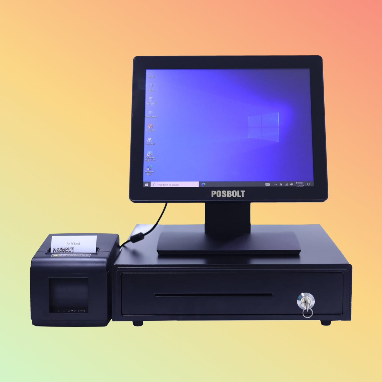 POSBOLT Restaurant POS System, Core i3-4030U, 4GB RAM, 128GB SSD,