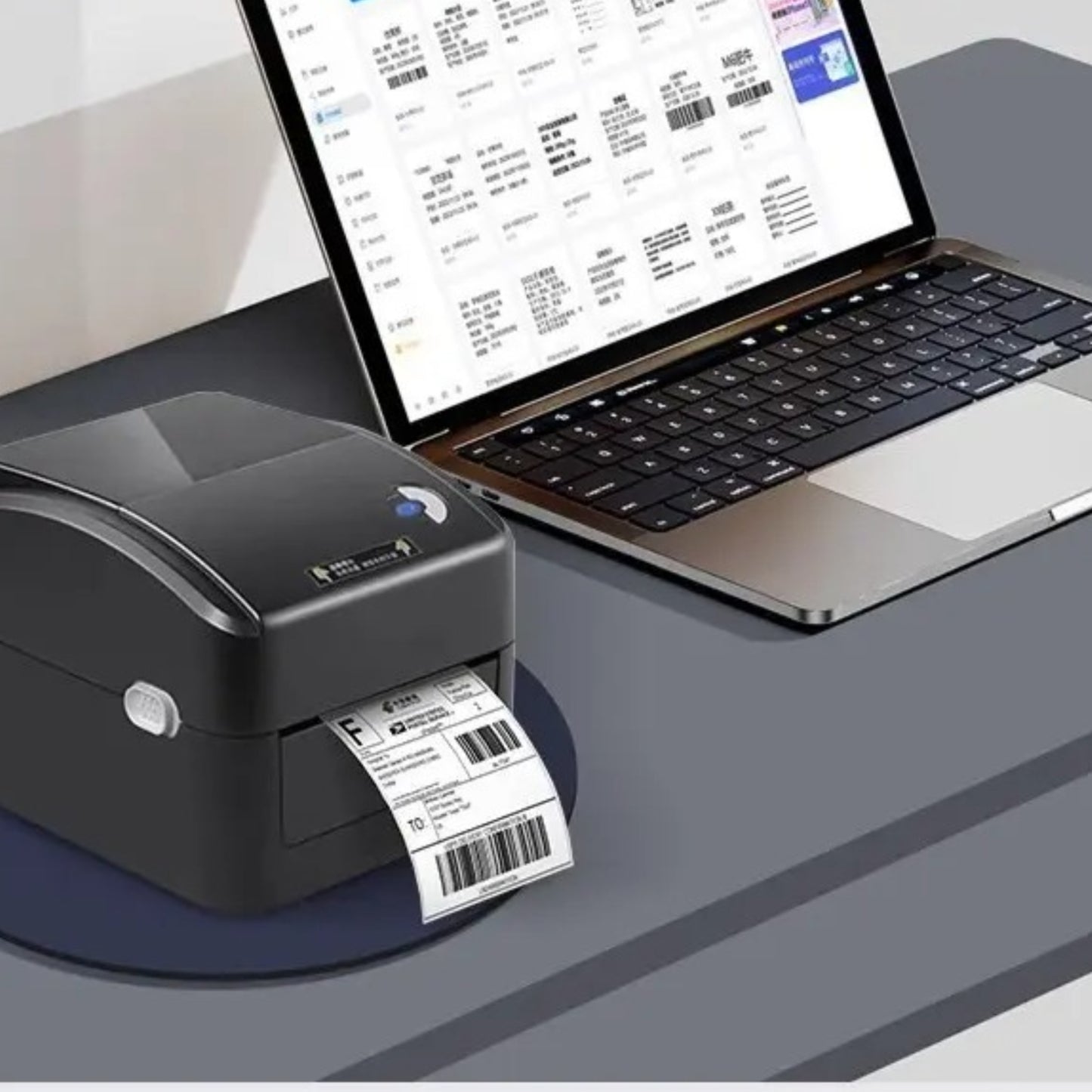 PT-R420B High-Speed Thermal Printer Printing Labels