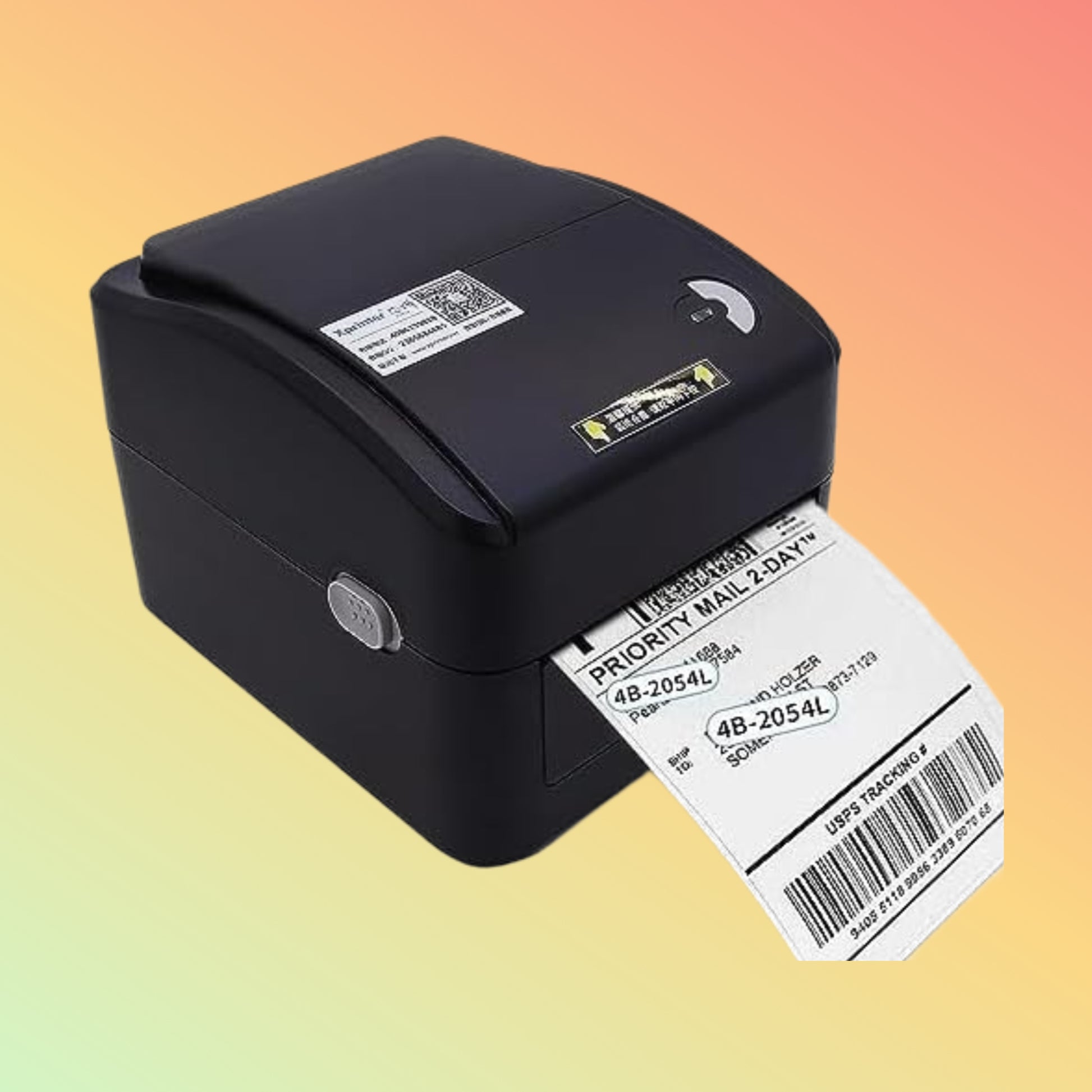 POSTECH PT-R420B Black Thermal Label Printer with USB Connectivity