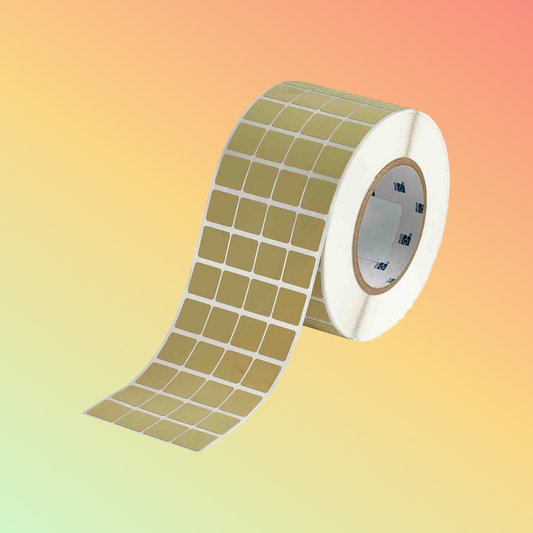 Amber 2 mil Polyimide Labels for 3" Core Printers - 0.5" x 0.75"