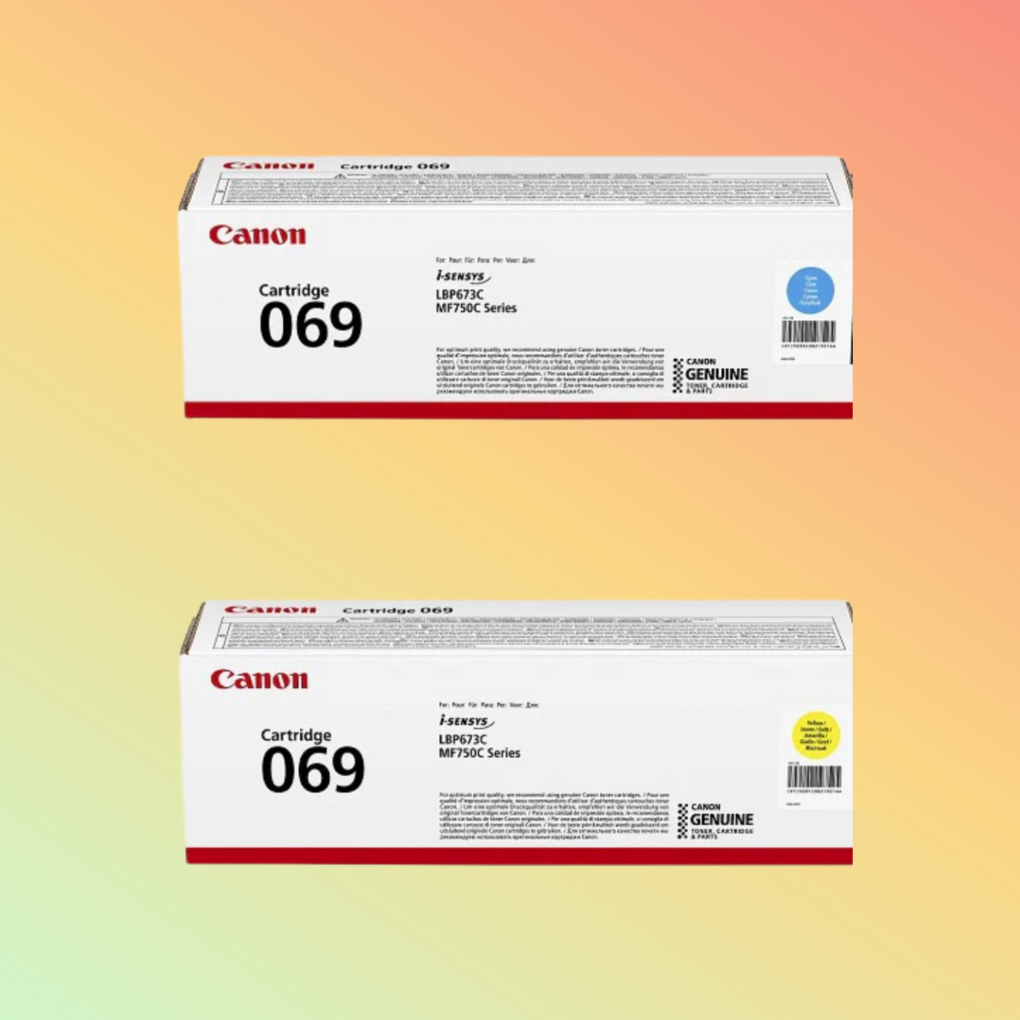 Canon 069 4-Color Toner Set for LBP673 MF752 MF754