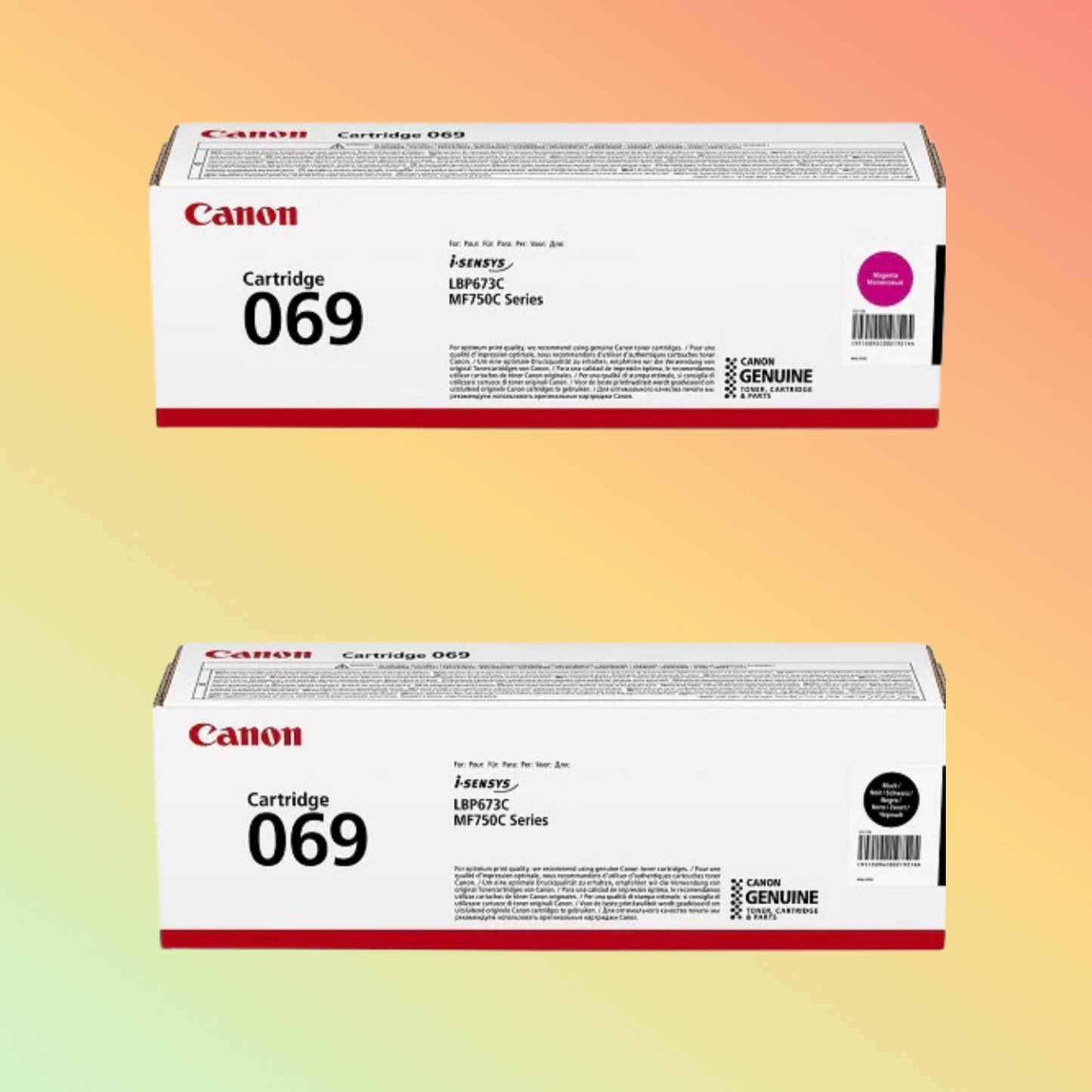 Canon 069 4-Color Toner Set for LBP673 MF752 MF754