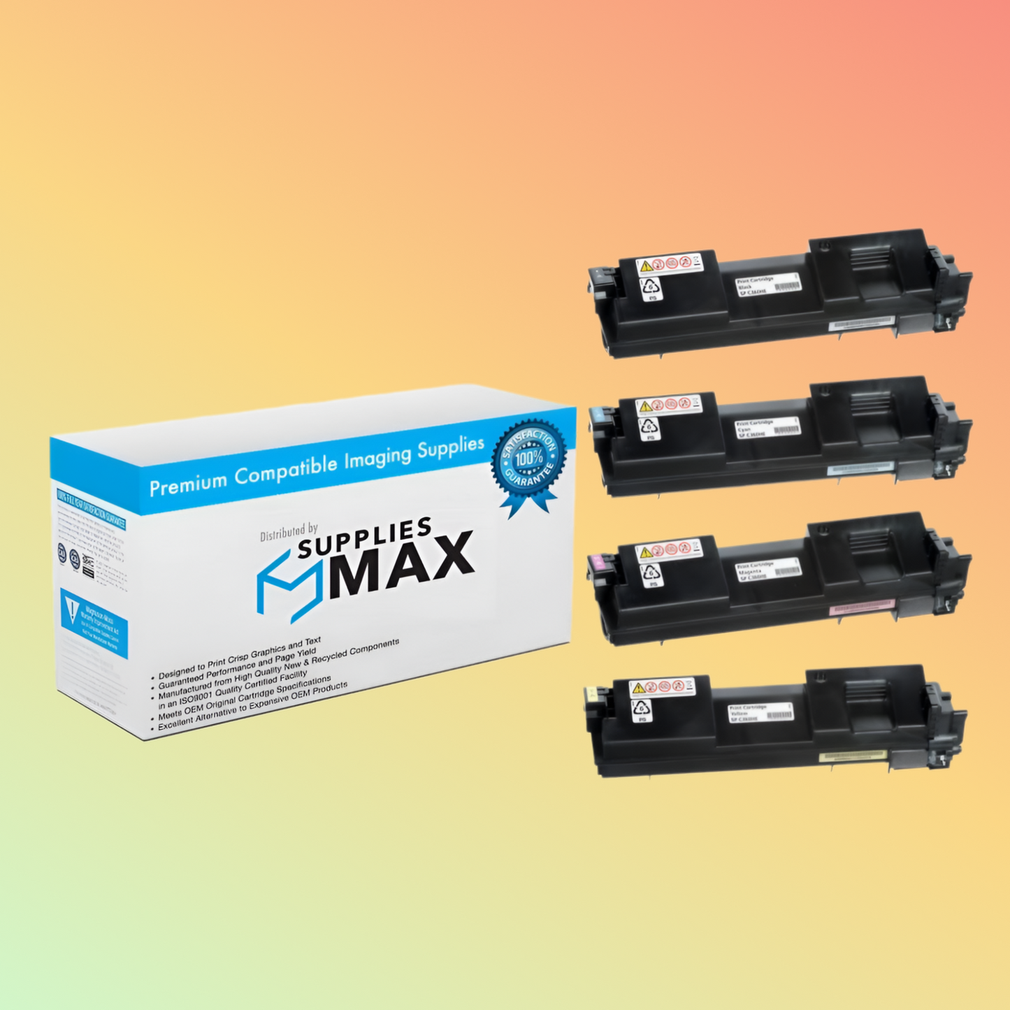 Compatible 4 Color Toner Cartridge Set for Ricoh SP C360SN