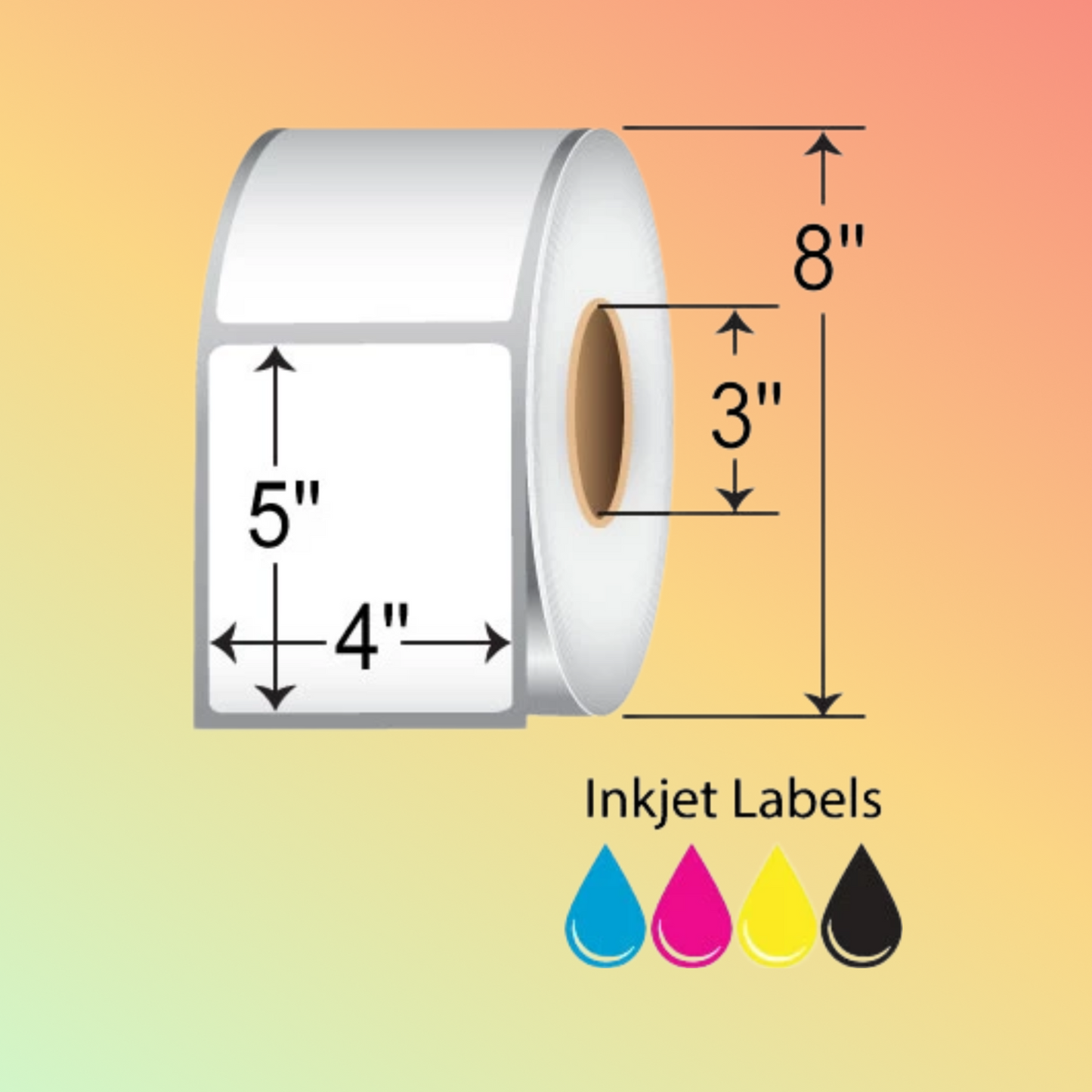 BarcodeFactory 4x6 Matte Inkjet Film Label [Non-Perforated, Freezer]