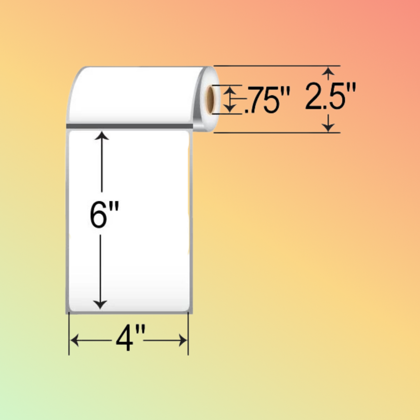 Barcodefactory 4x6 DT Label [Premium Top Coated, Perforated]