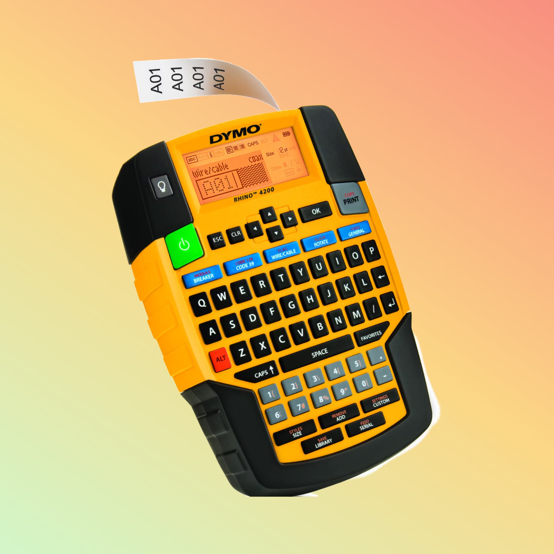 "DYMO Rhino 4200 Label Maker for Electricians and Maintenance Technicians"