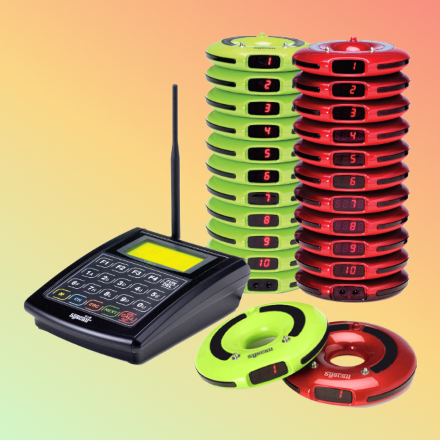 Bee-Line [Gp-100R] Donut Pager for Restaurant Ordering System