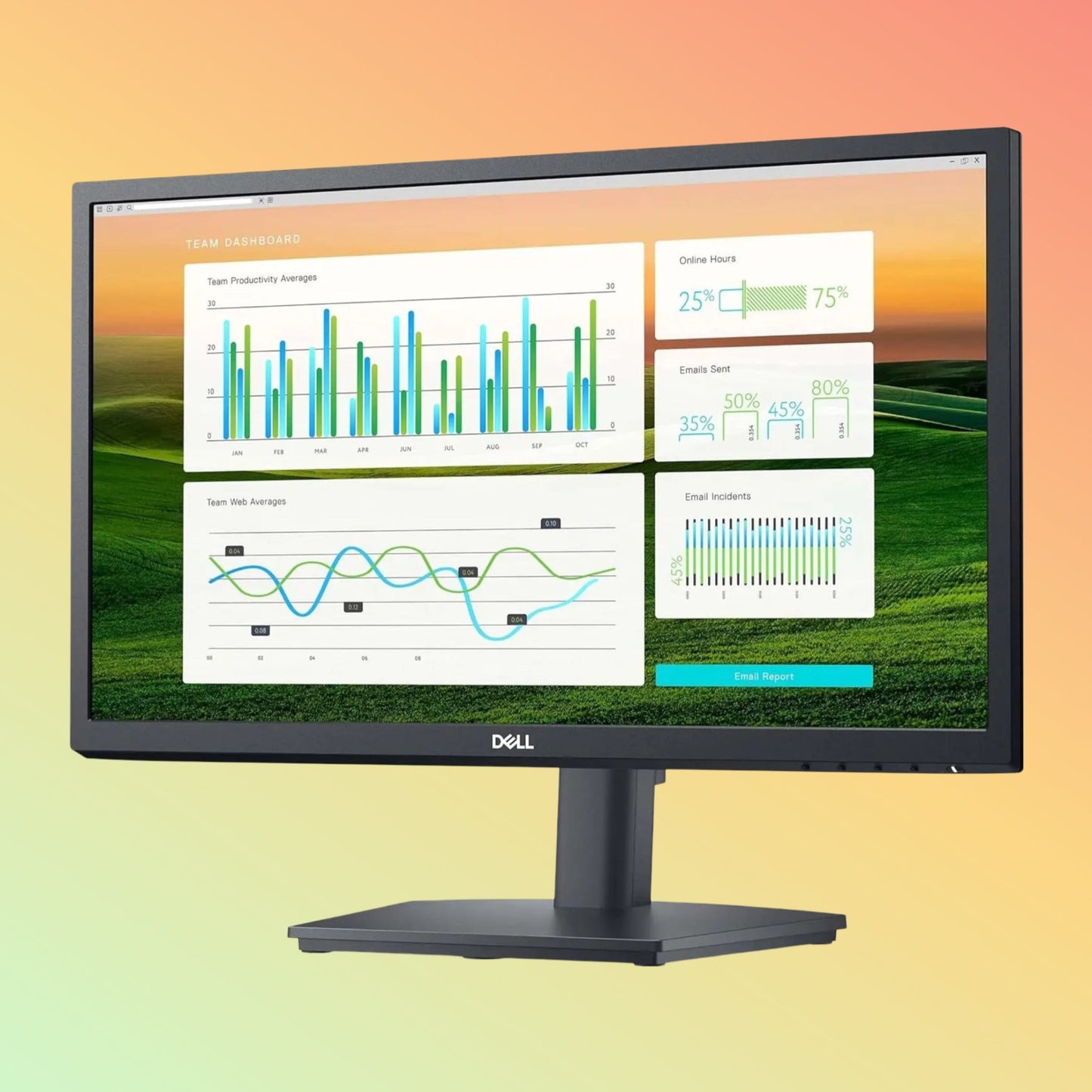 DELL E2222HS Monitor - 21.5" FHD (1920 x 1080), VA, DP, VGA, HDMI, 250 nits, 60 Hz