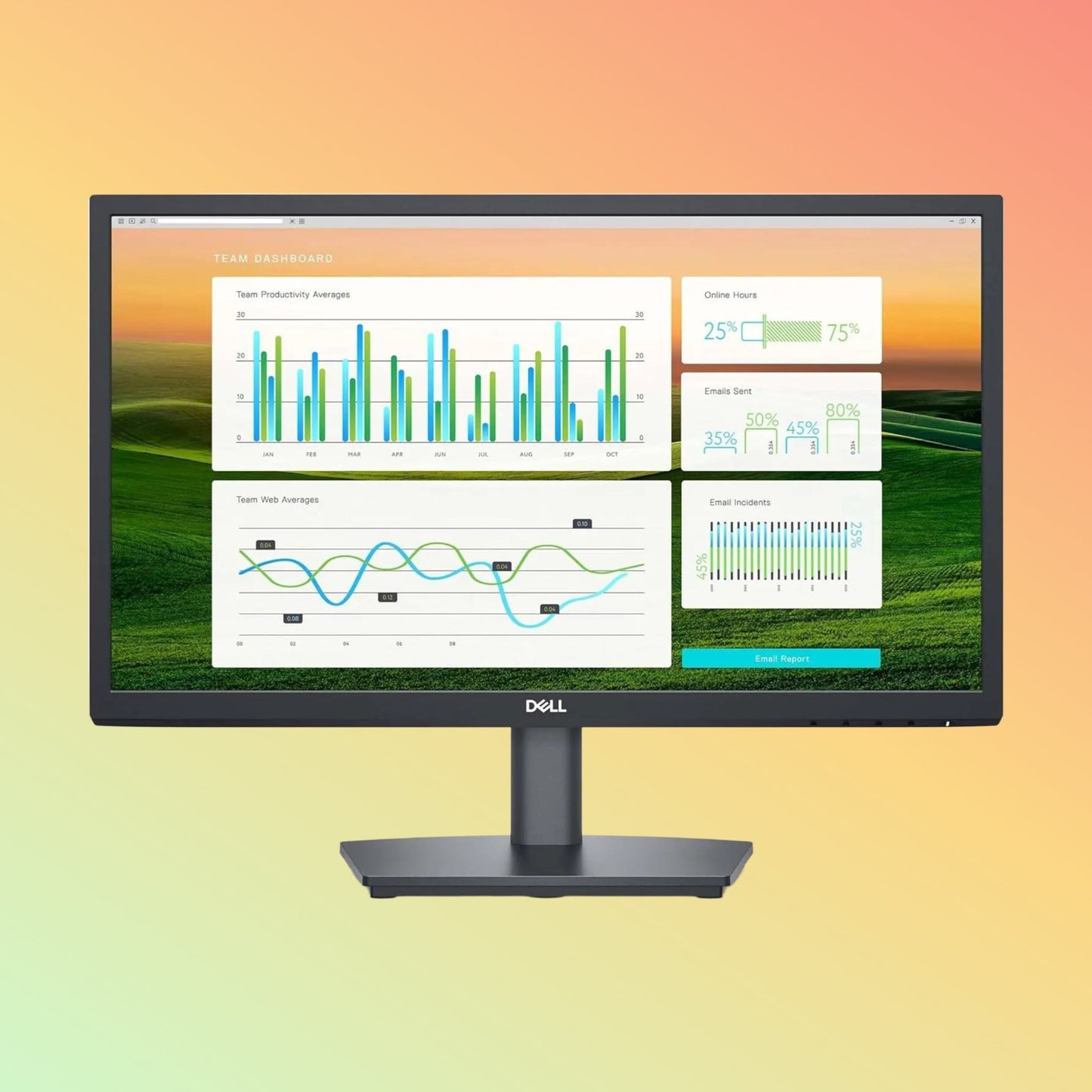 DELL EE2222H Monitor - 21.5" FHD (1920 x 1080), VA, DP, VGA, 250 nits, 60 Hz