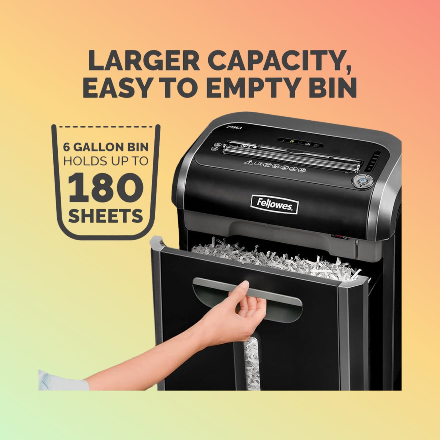 Fellowes Powershred 79Ci Cross-Cut Shredder, 23L Bin