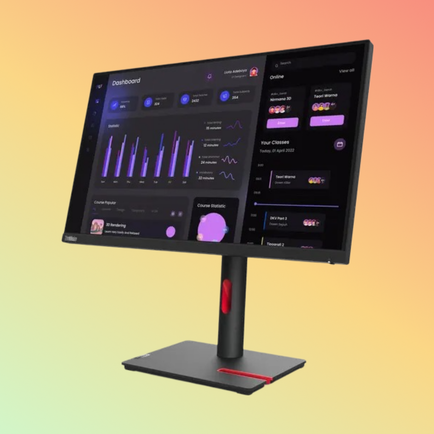 LENOVO THINKVISION S27i-30 Monitor - 27" FHD (1920 x 1080), IPS, HDMI, VGA, 300 nits, 100 Hz