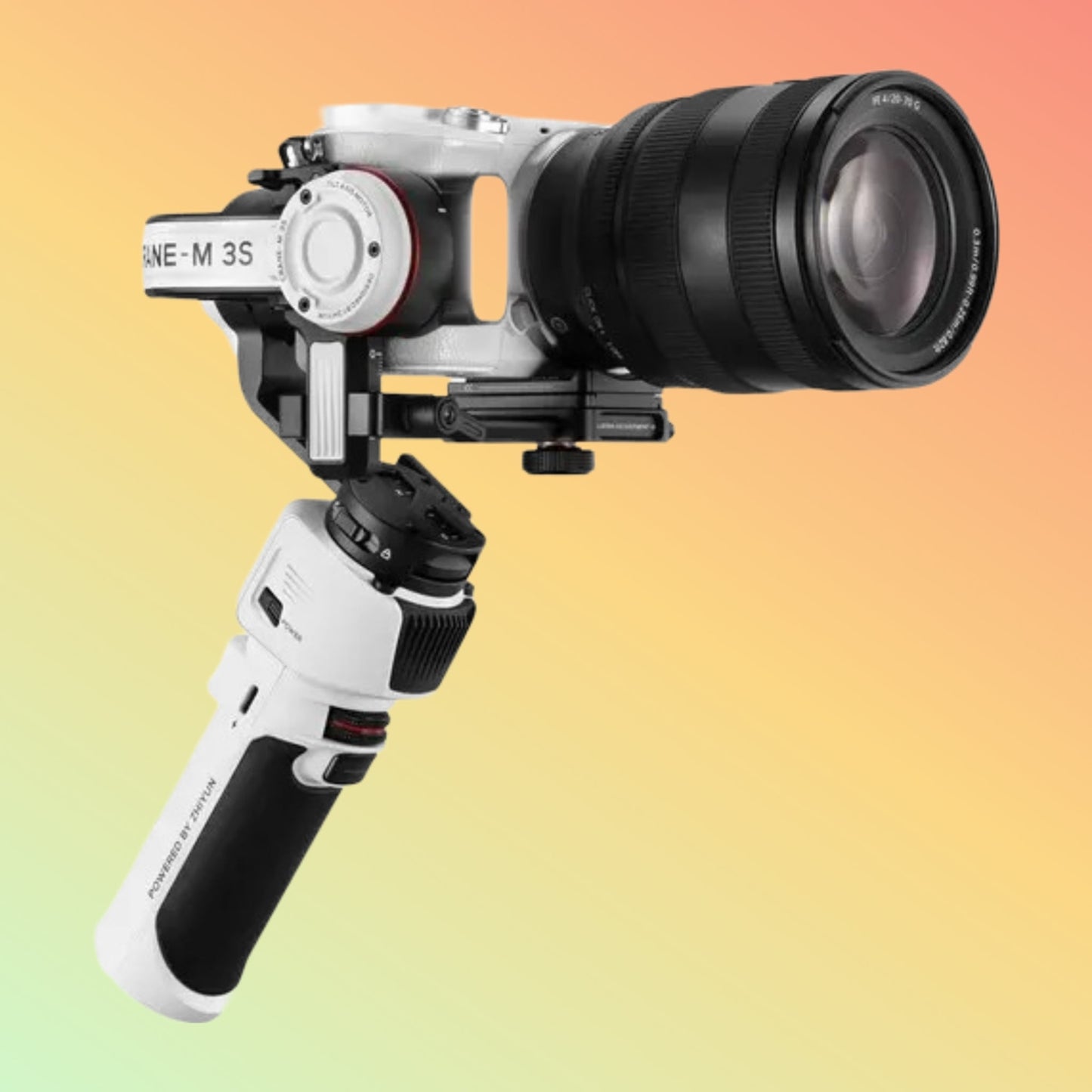 Zhiyun CRANE-M3S Gimbal - 3-Axis, Bluetooth 5.0, Fixed Touchscreen OLED, White